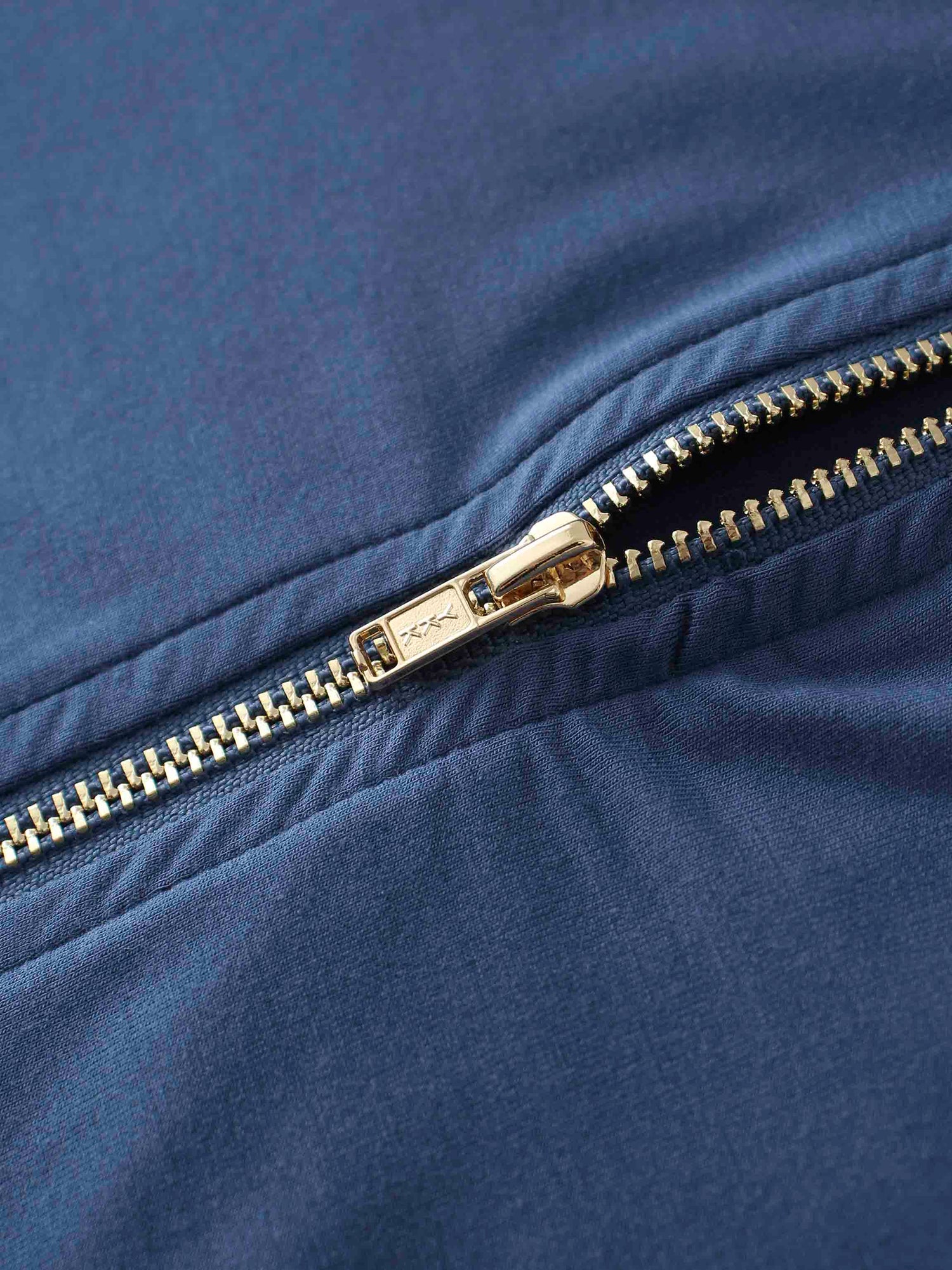 Modal Zip Up Bomber-Blue