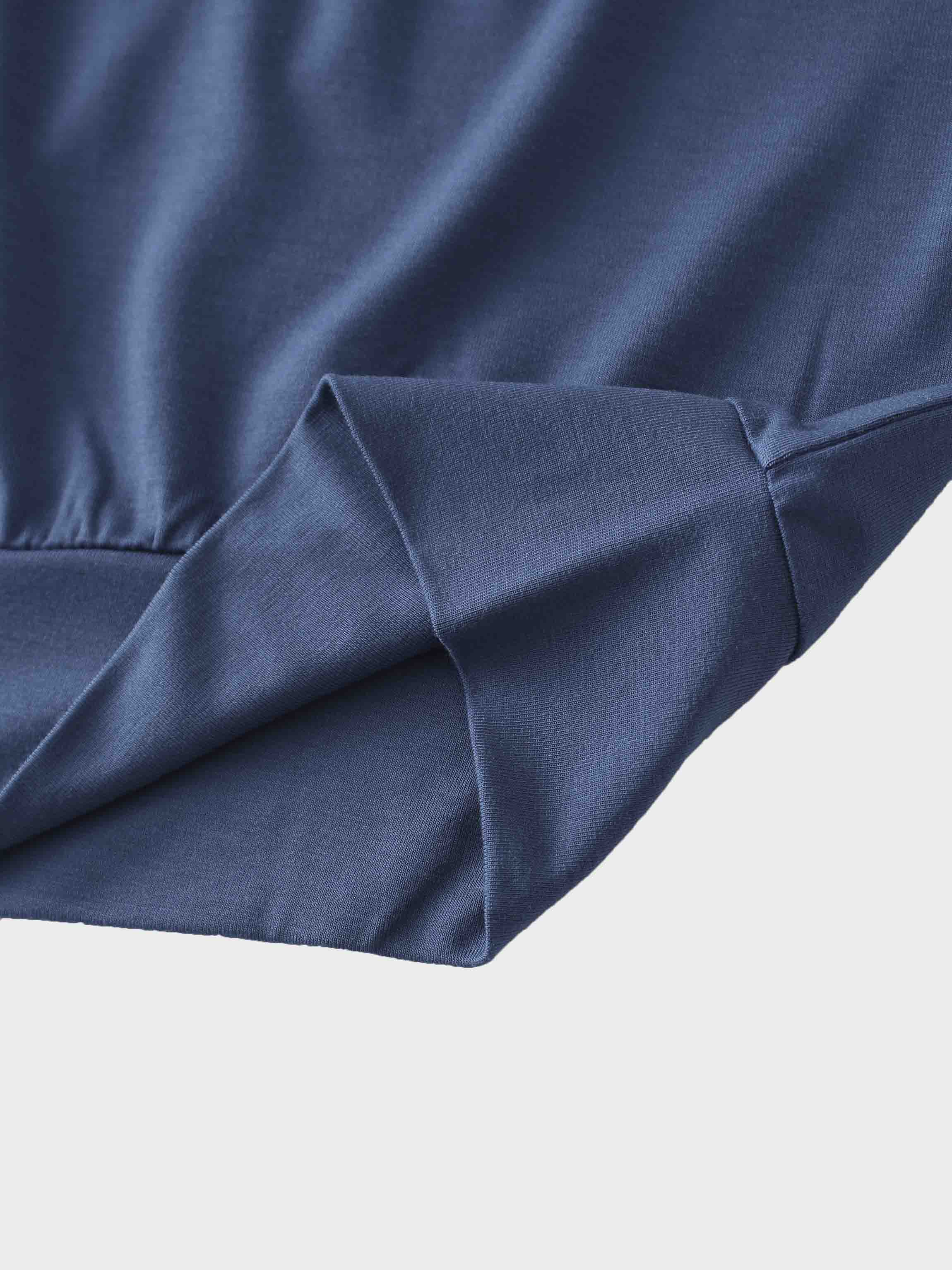 Modal Zip Up Bomber-Blue