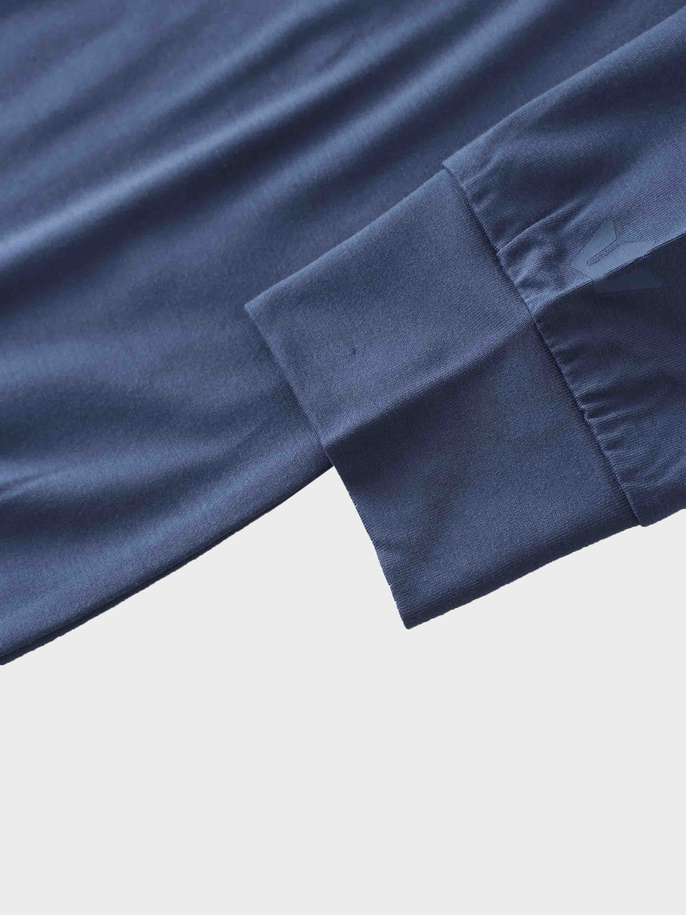 Modal Zip Up Bomber-Blue