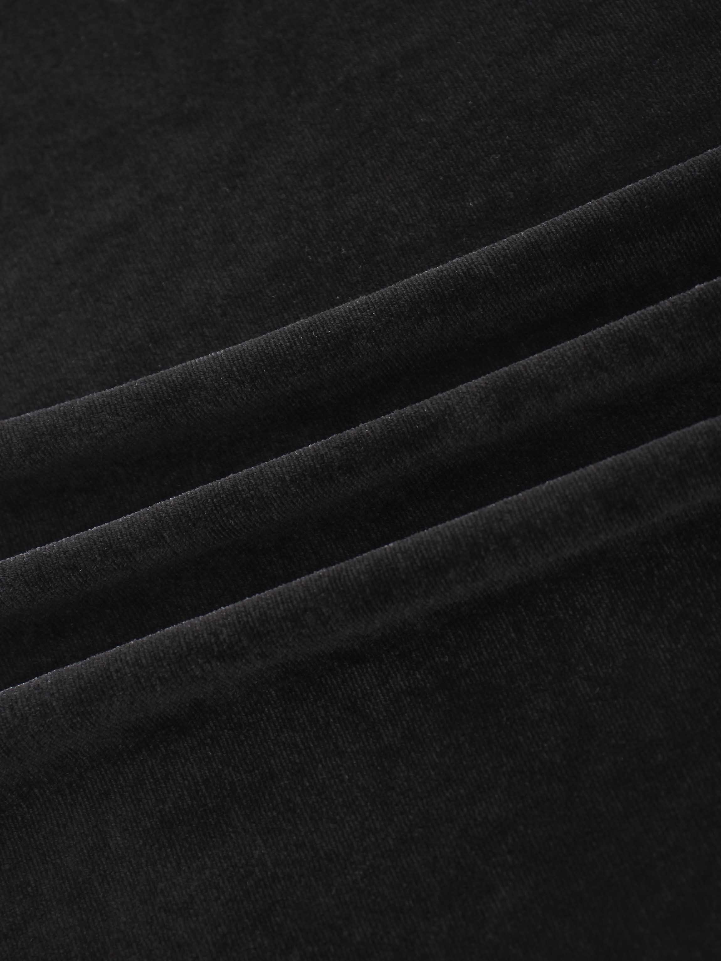 Velour Slip Skirt-Black