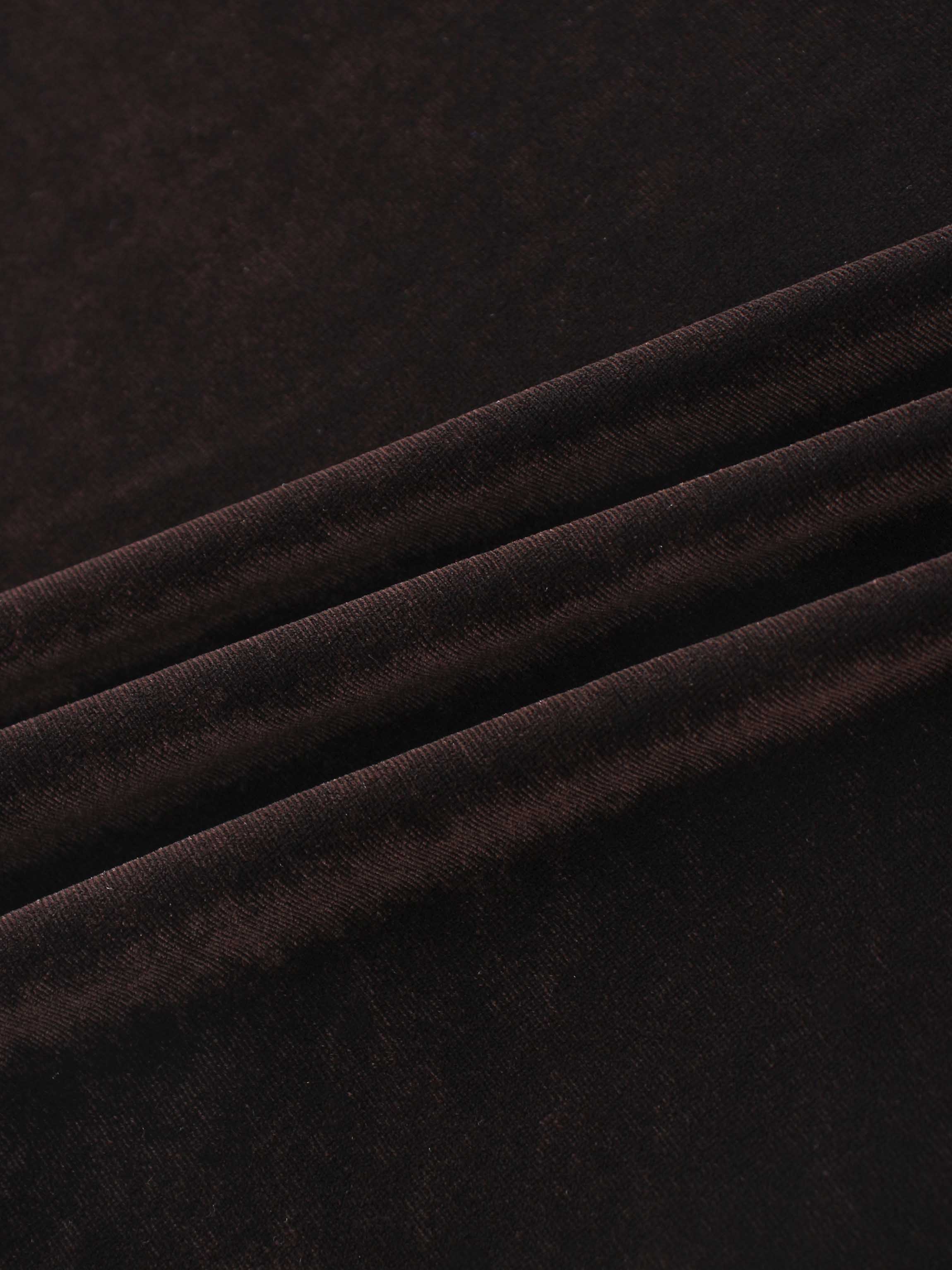 Velour Slip Skirt-Brown