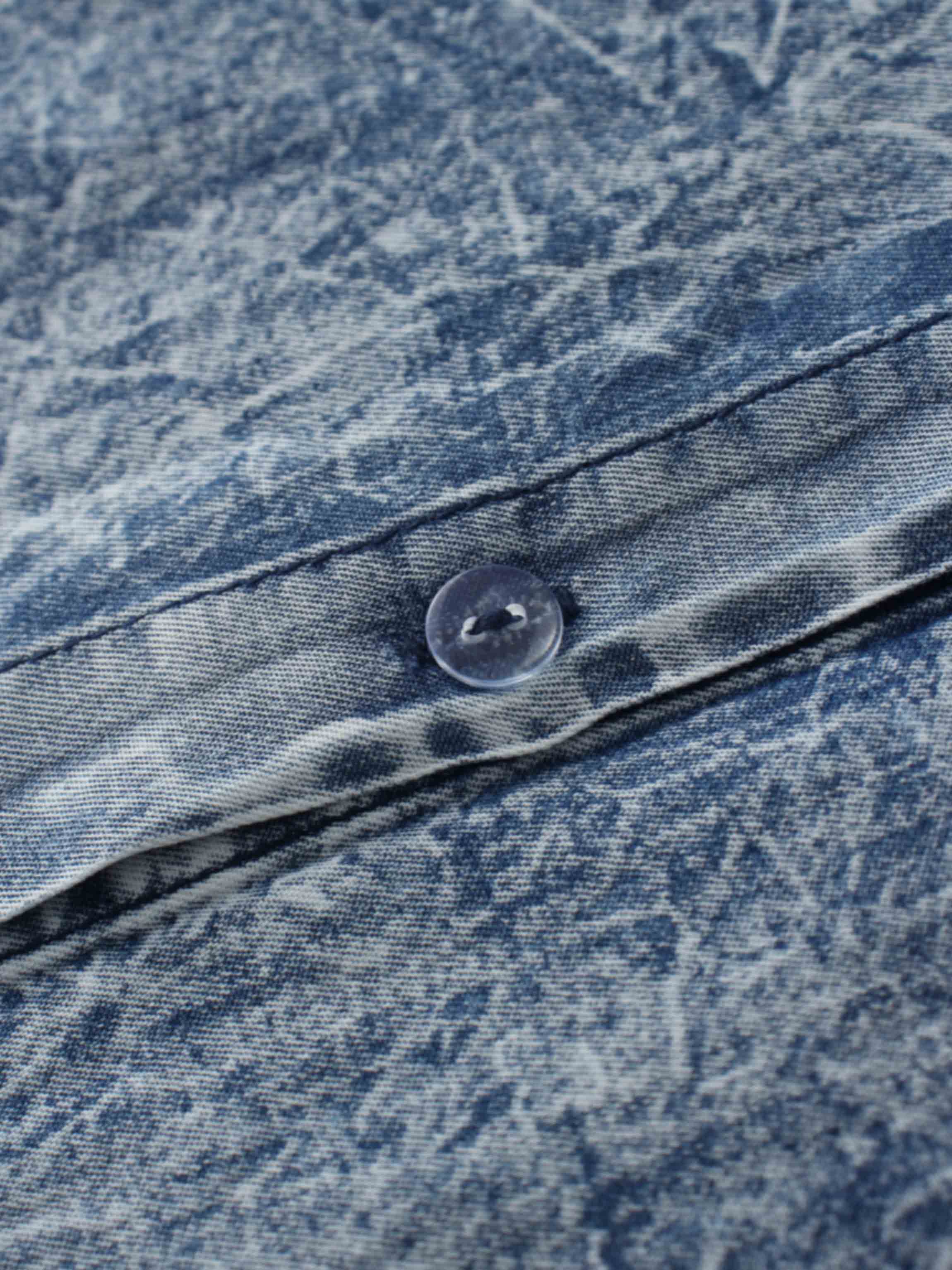 Denim Button Down Blouse-Washed Blue