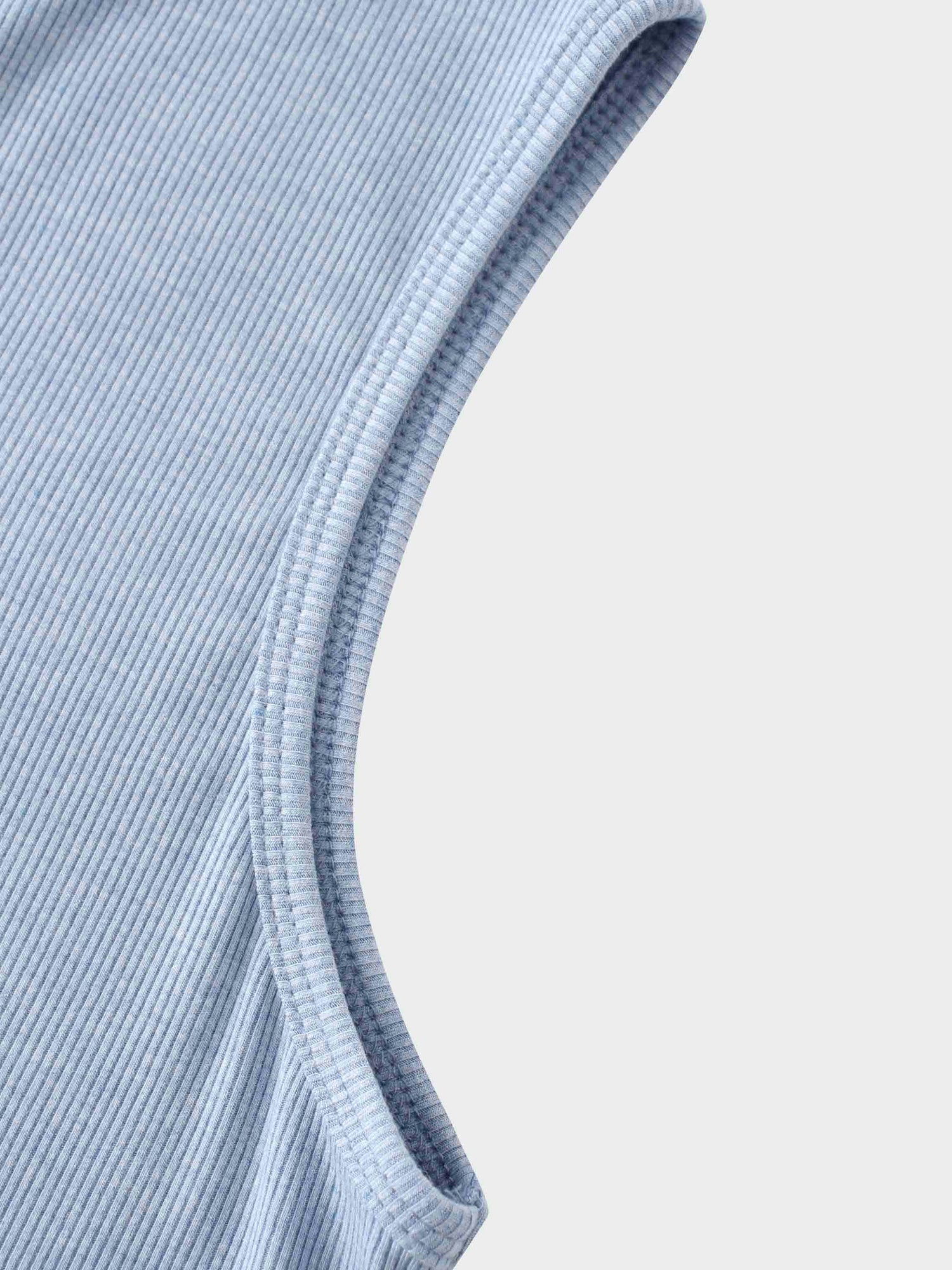 Ribbed Sleeveless Maxi Dress-Heathered Blue