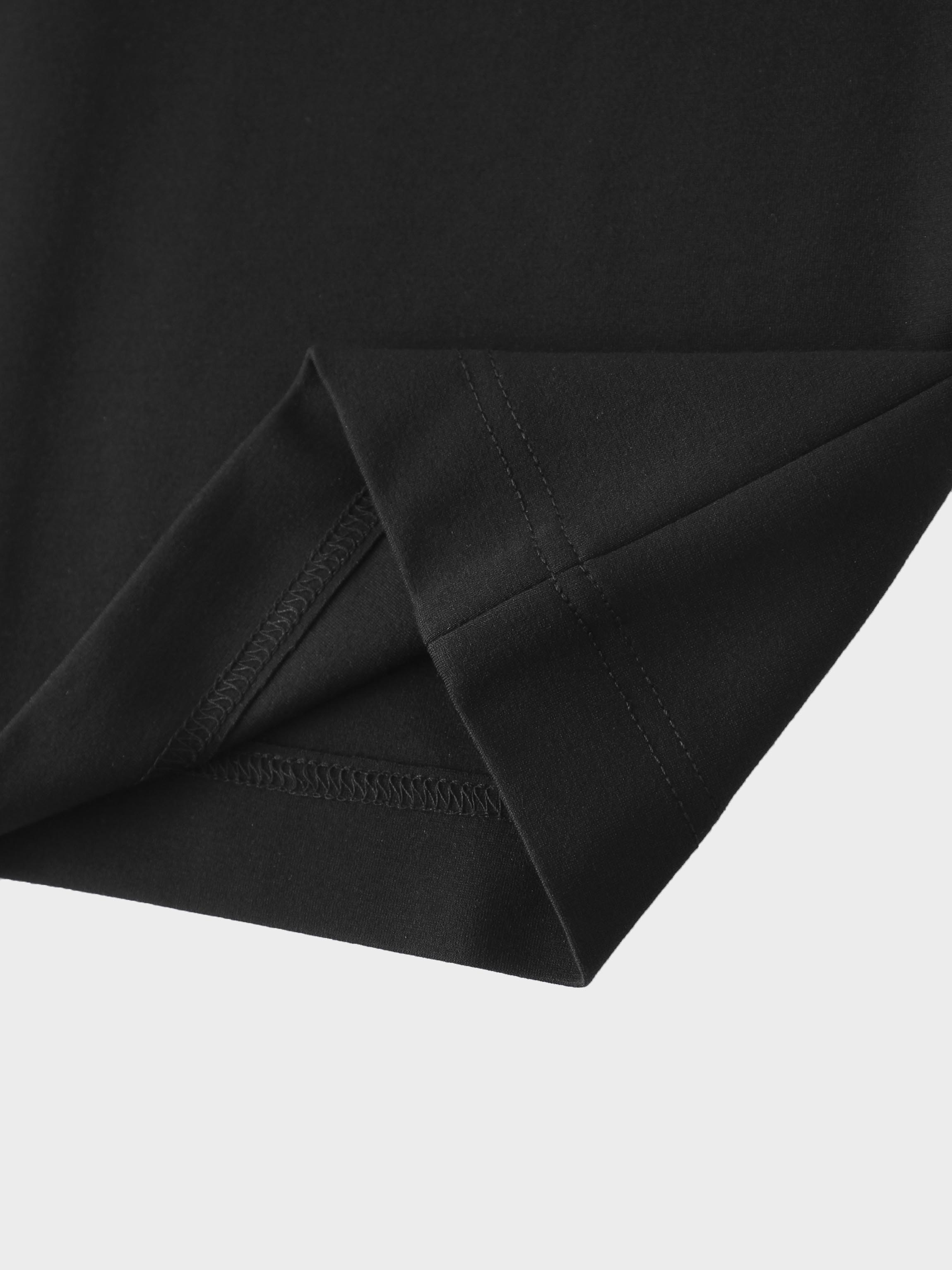 Straight Maxi Stretch Skirt-Black