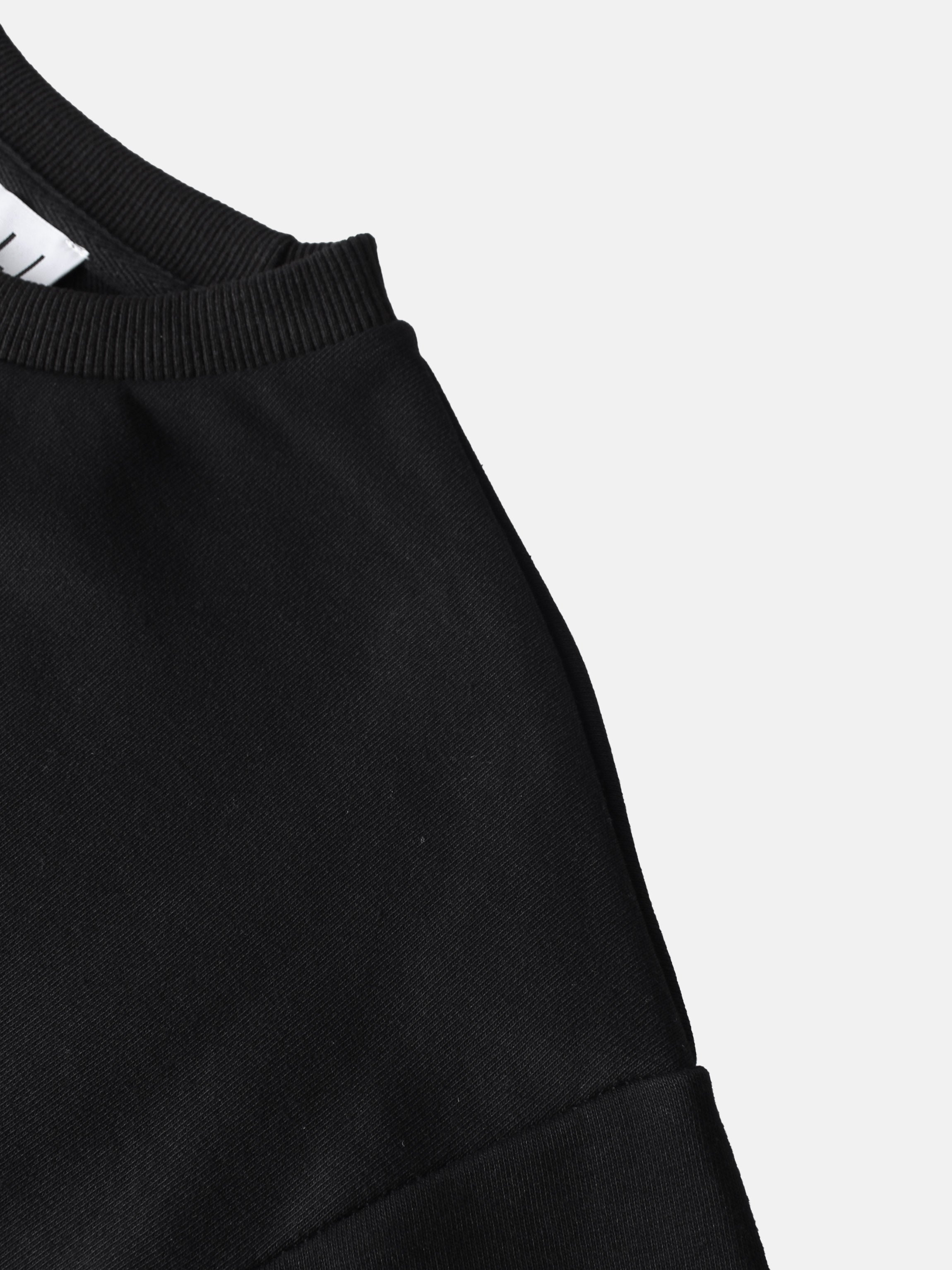 Lightweight Crop Sweatshirt - Black