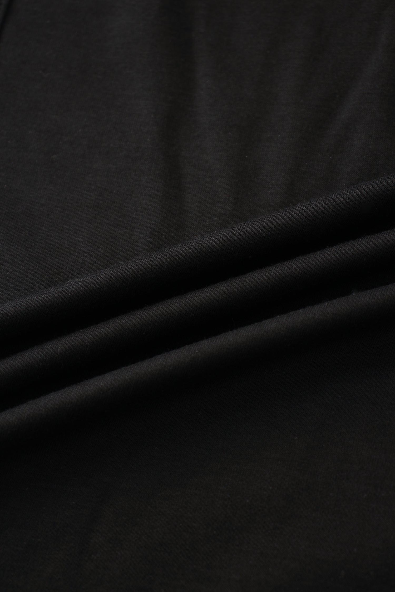 Drawstring Pocket T-Shirt Skirt-Black