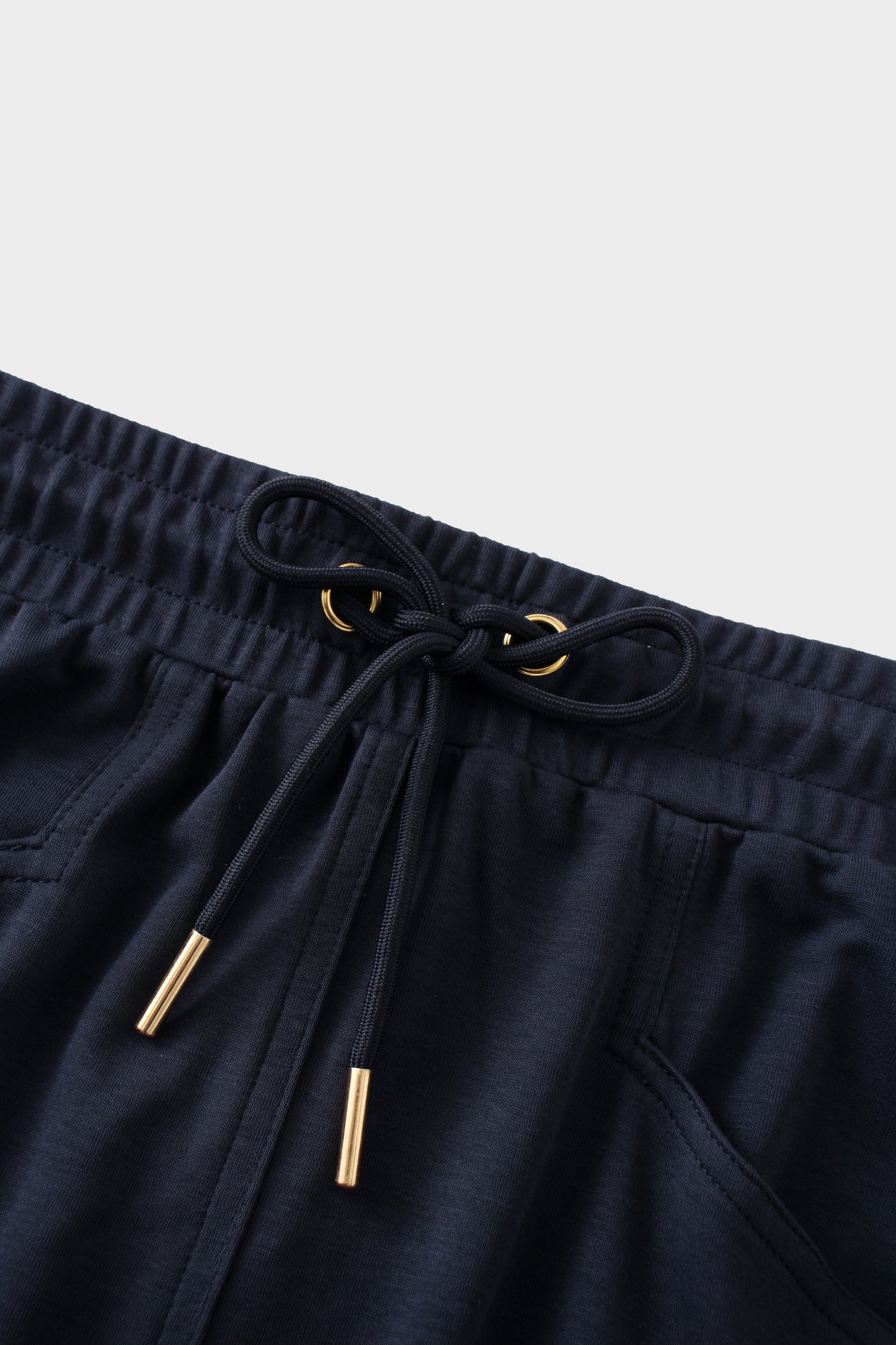 Drawstring Pocket T-Shirt Skirt-Navy