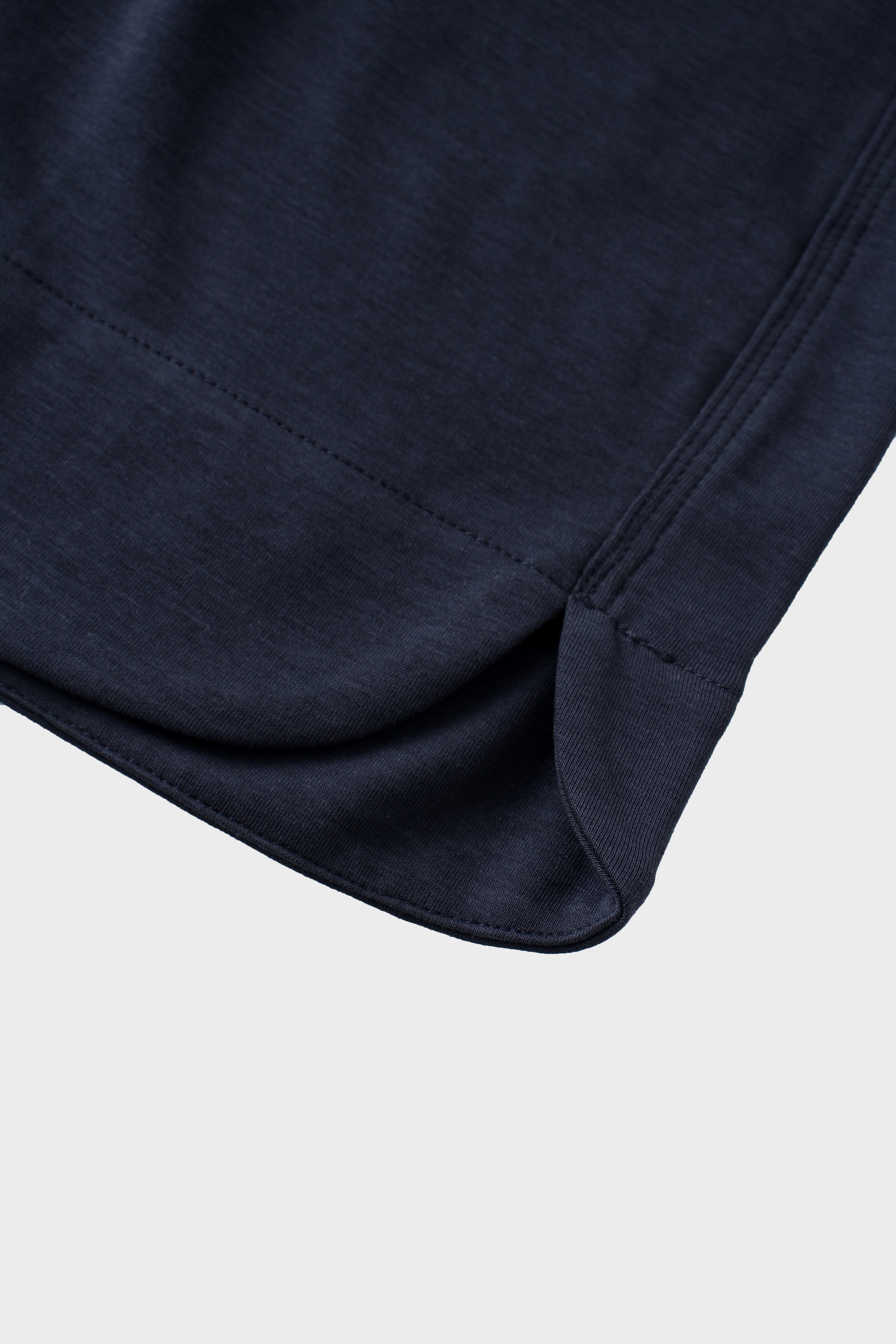 Drawstring Pocket T-Shirt Skirt-Navy