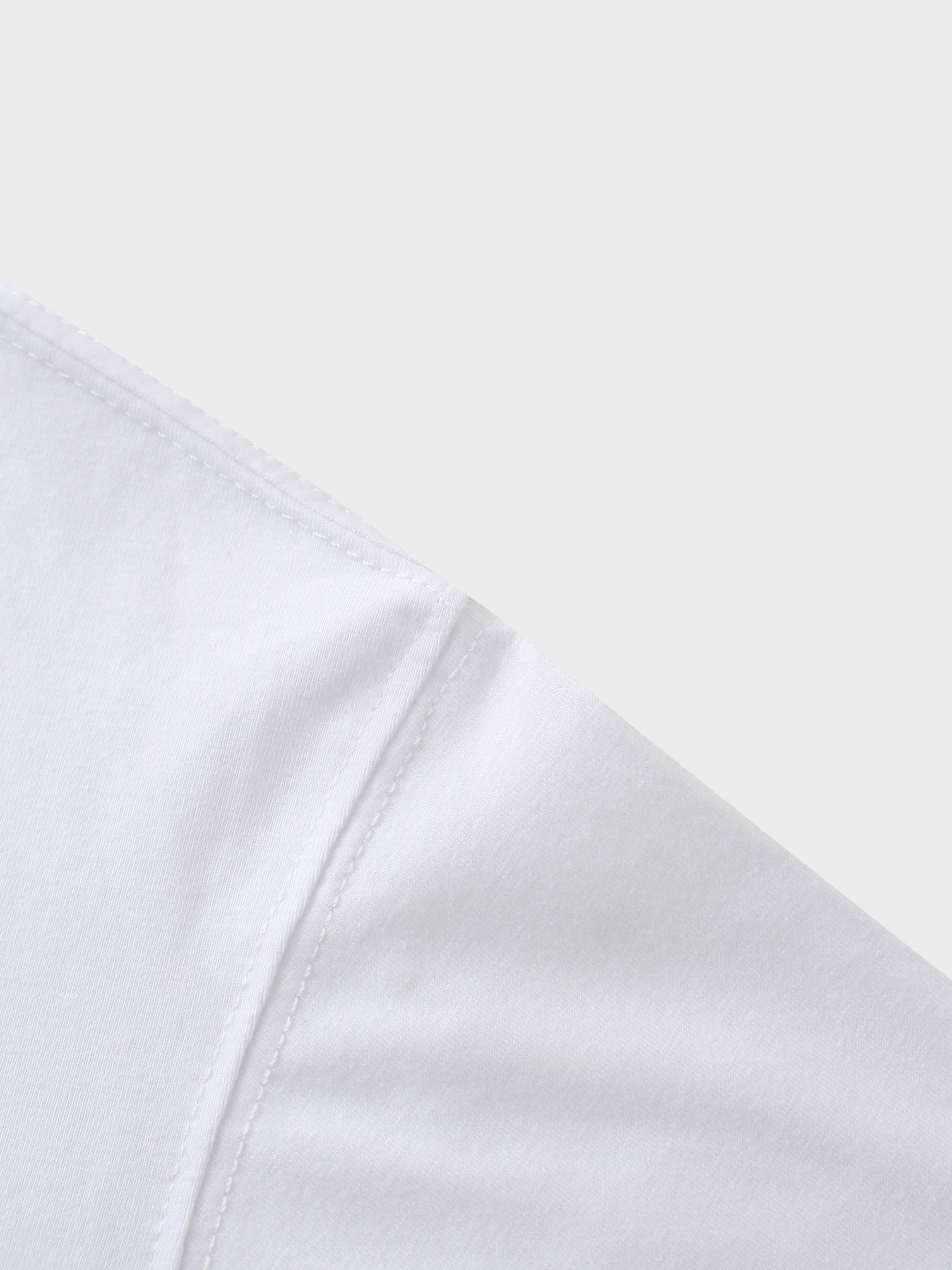 Oversized Rounded Hem T-Shirt-White
