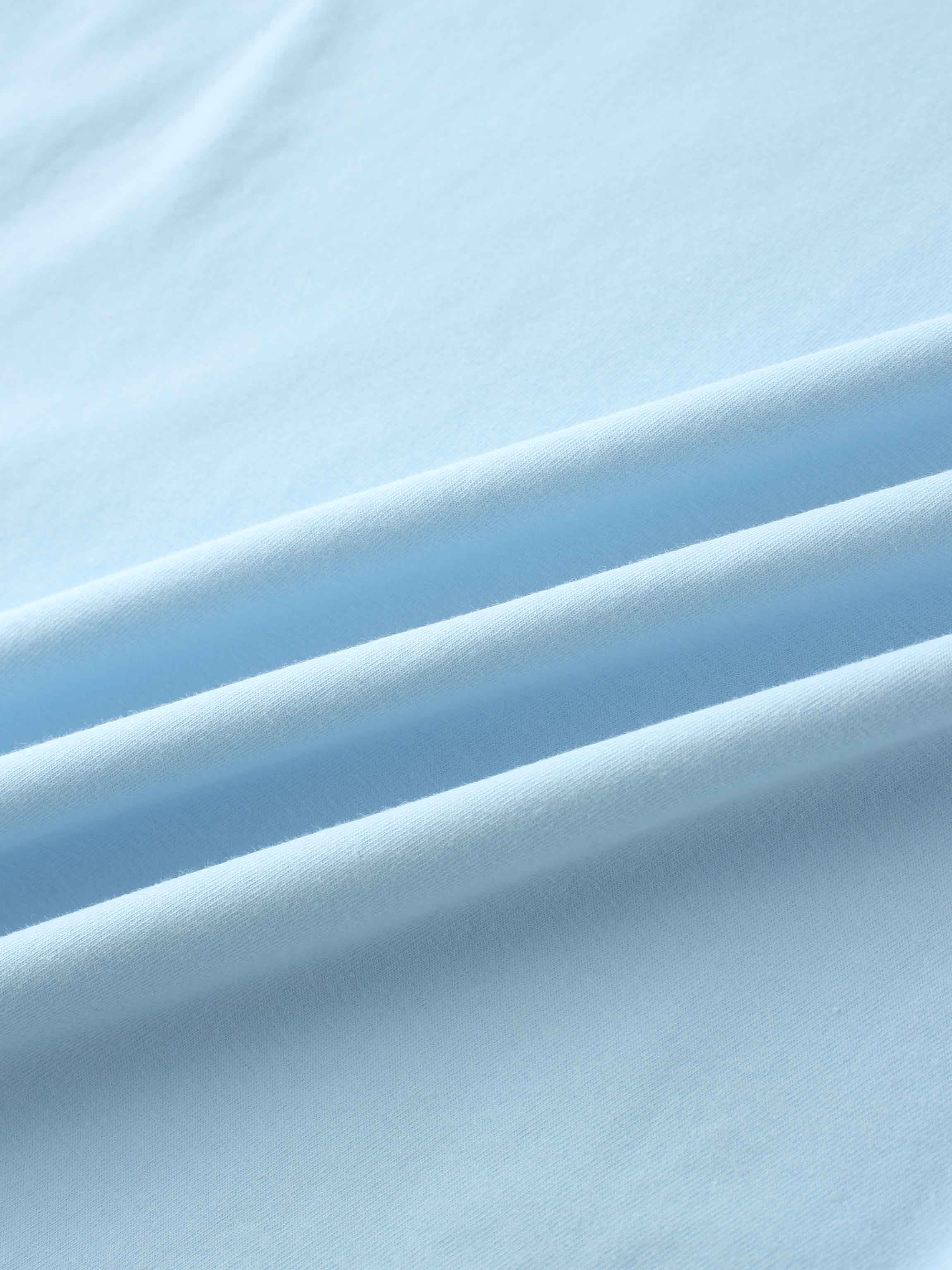 Oversized Rounded Hem T-Shirt-Sky Blue