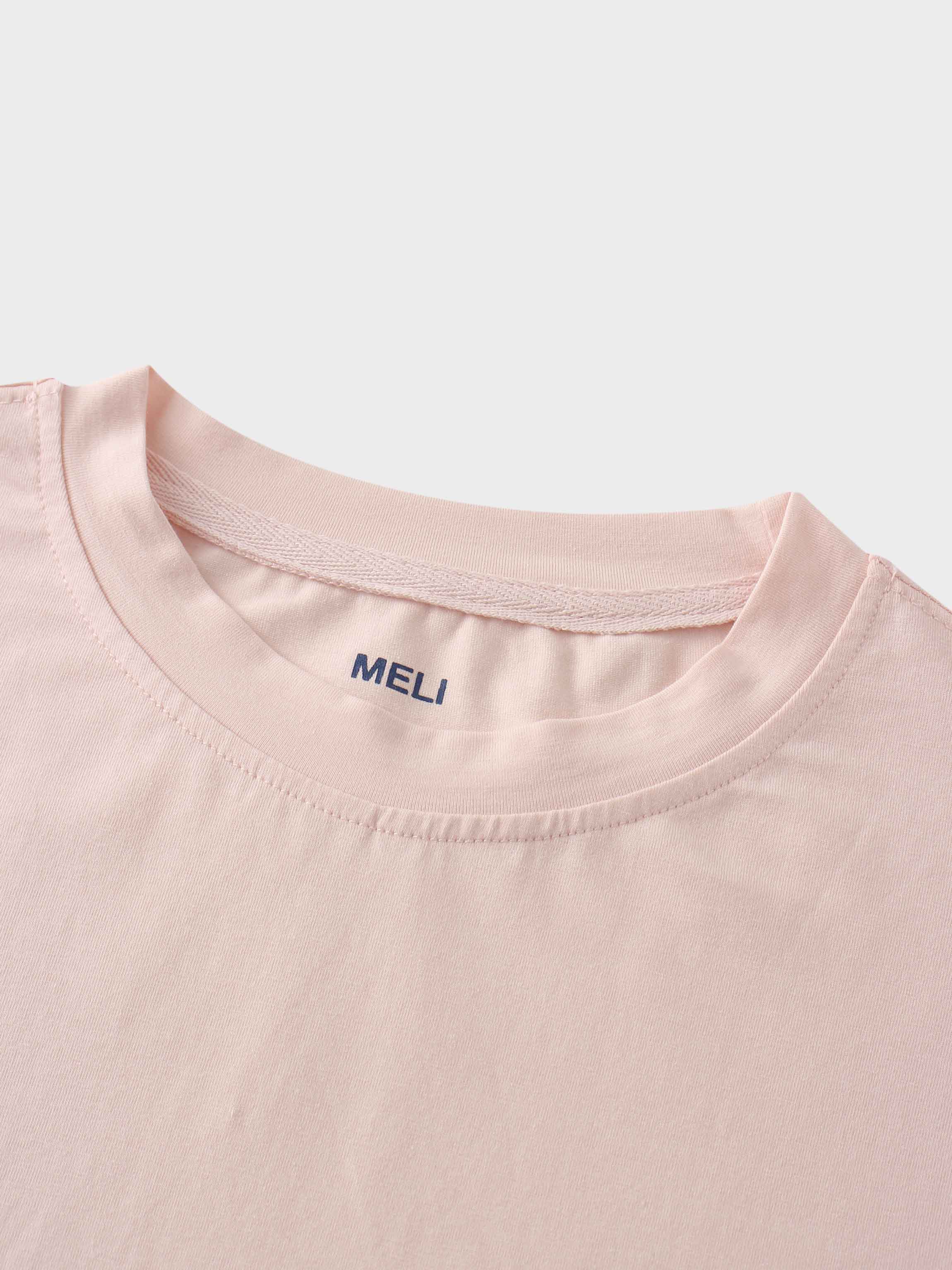 Oversized Rounded Hem T-Shirt-Perfect Pink