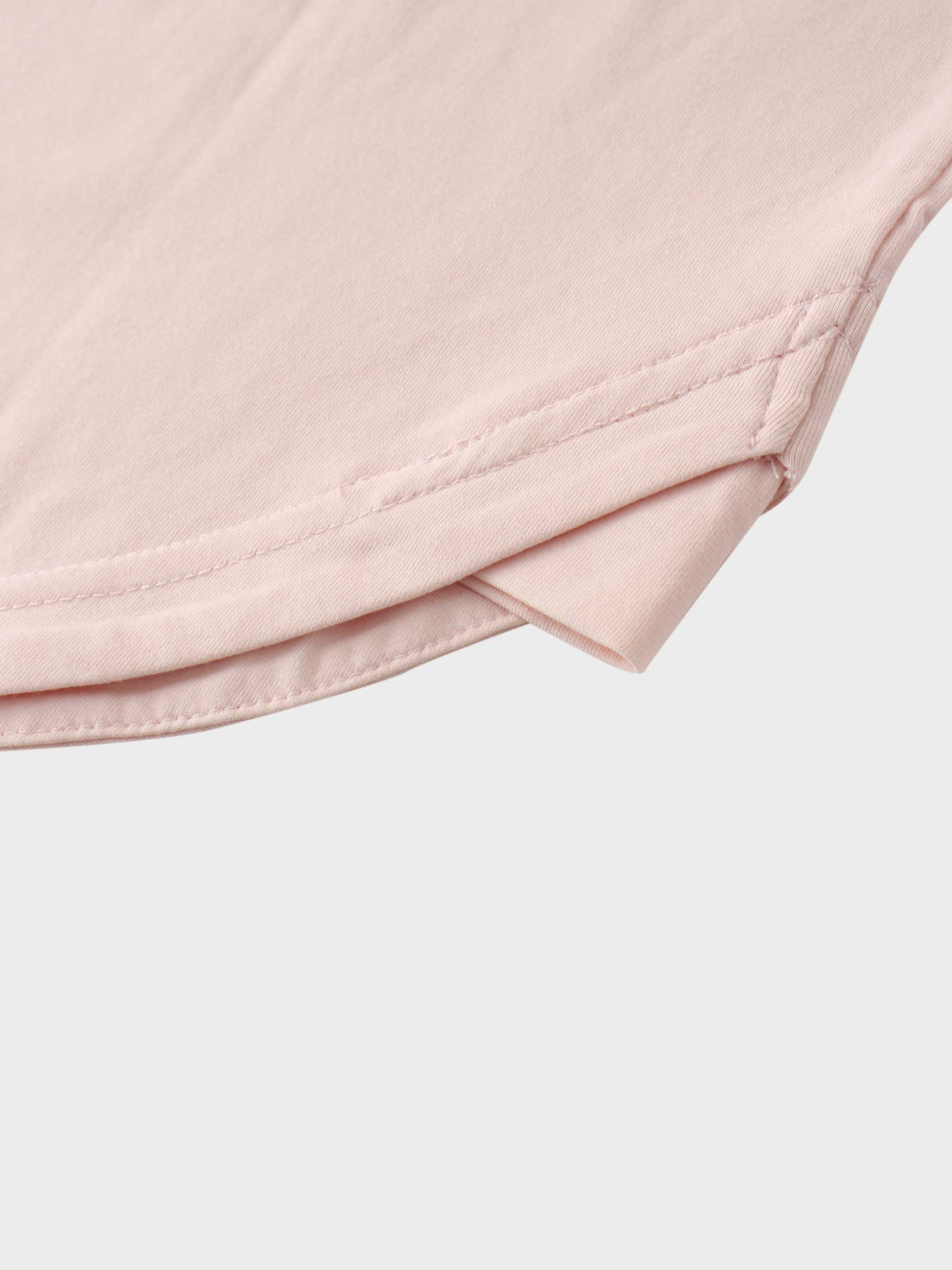 Oversized Rounded Hem T-Shirt-Perfect Pink