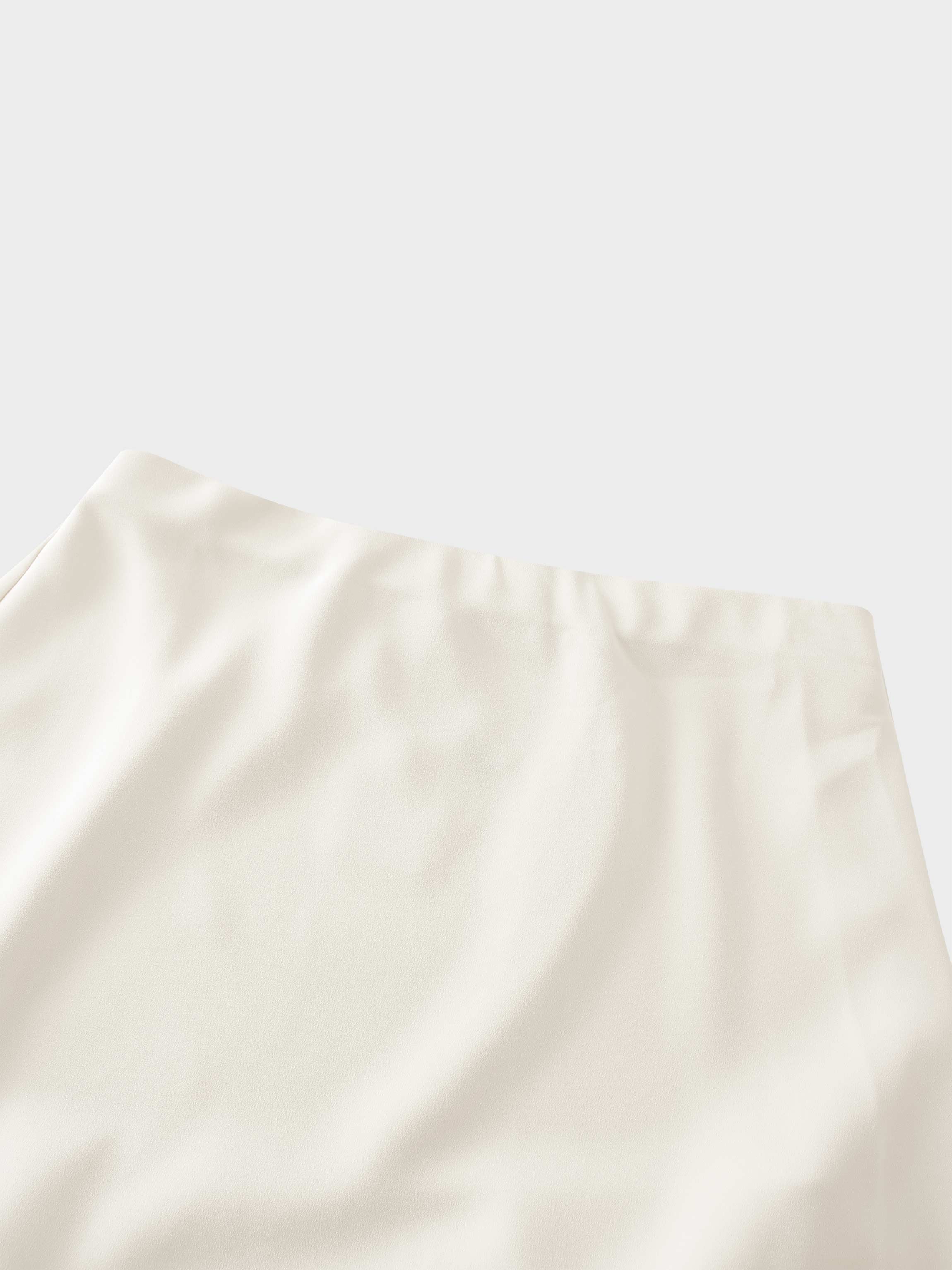 Crepe Slip Skirt-Ivory