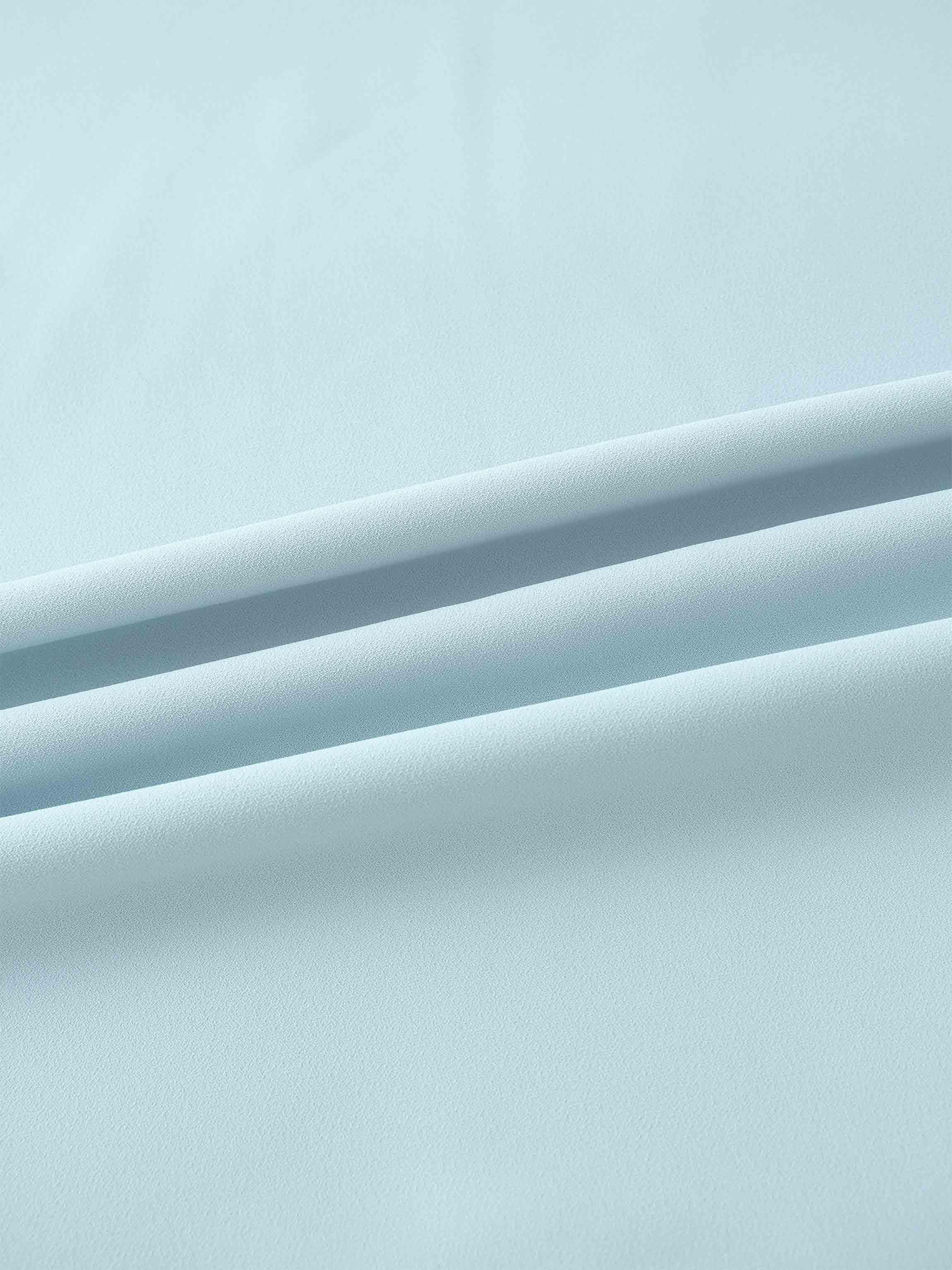 Crepe Slip Skirt-Sky Blue