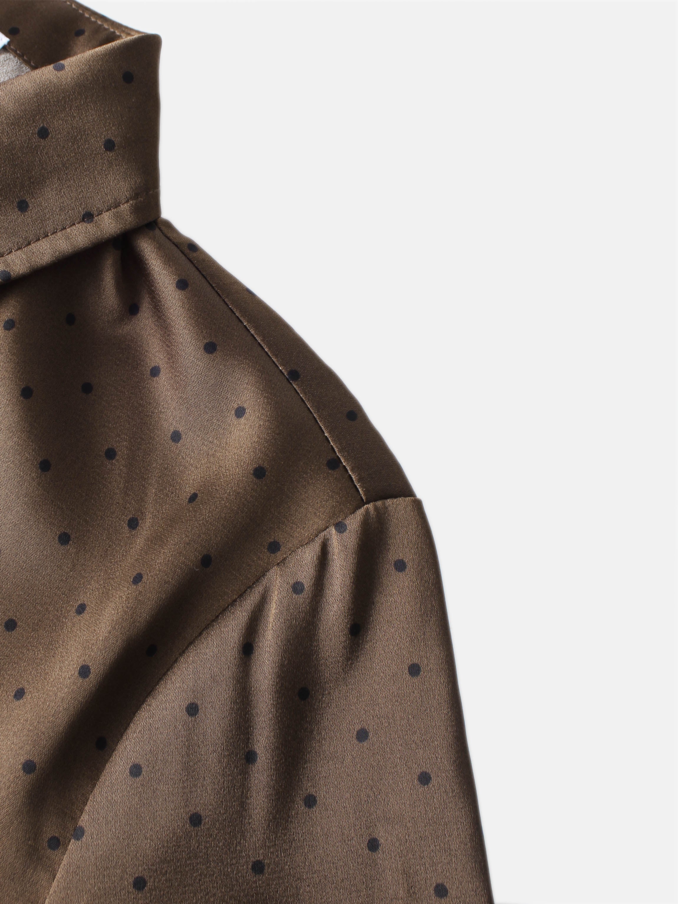 Waist Knot Maxi Shirtdress - Dark Brown