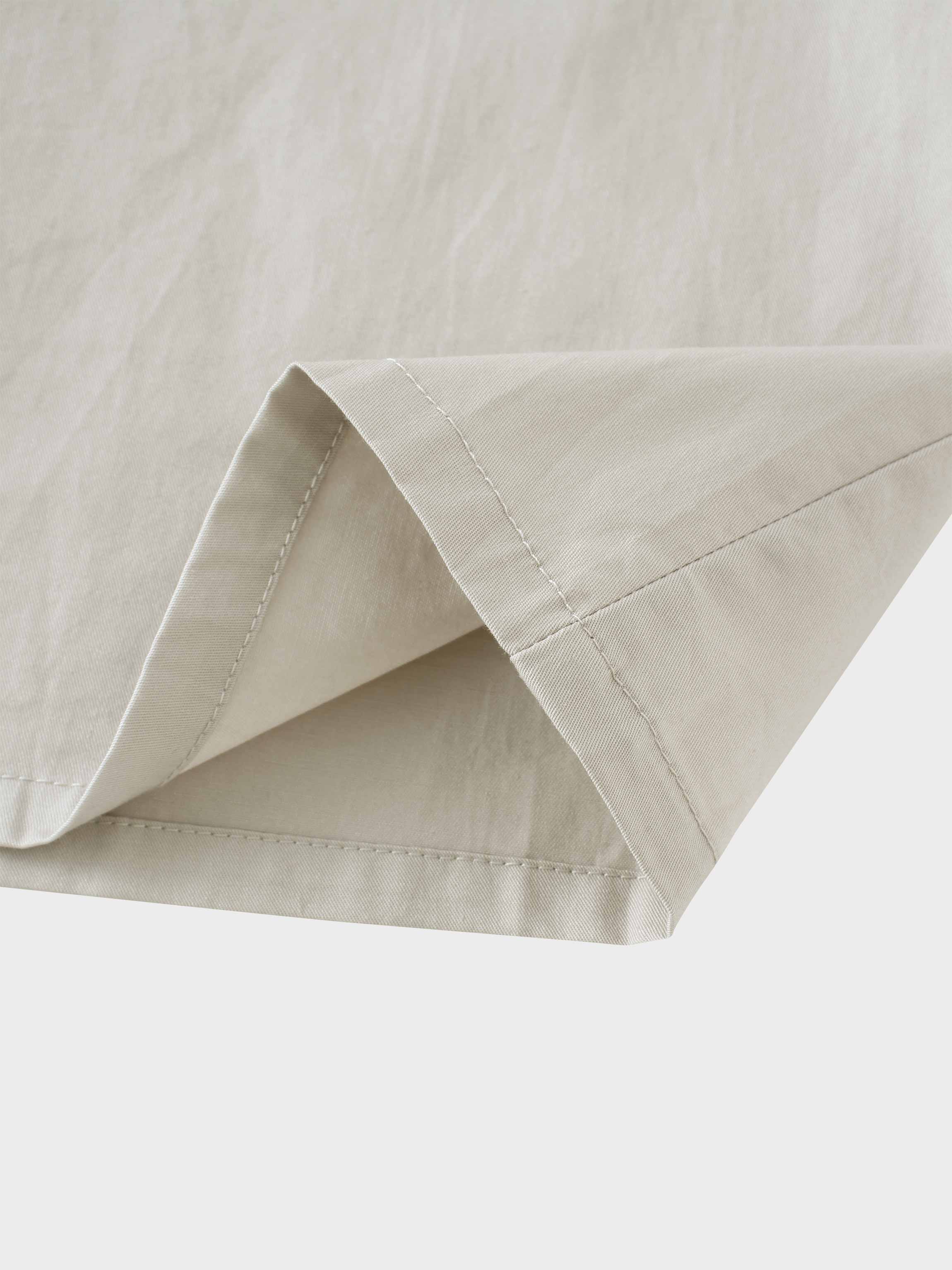 Stitch Down Cotton Pleated Skirt-Light Grey