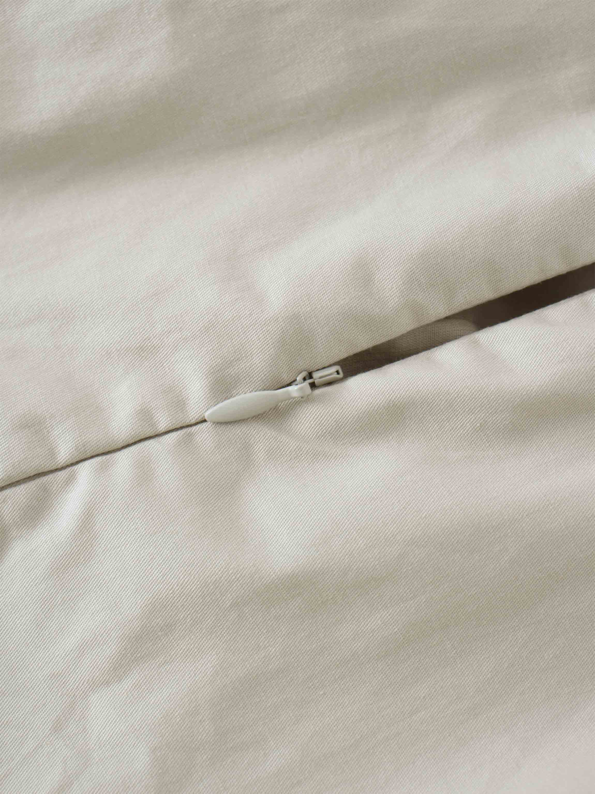 Stitch Down Cotton Pleated Skirt-Light Grey