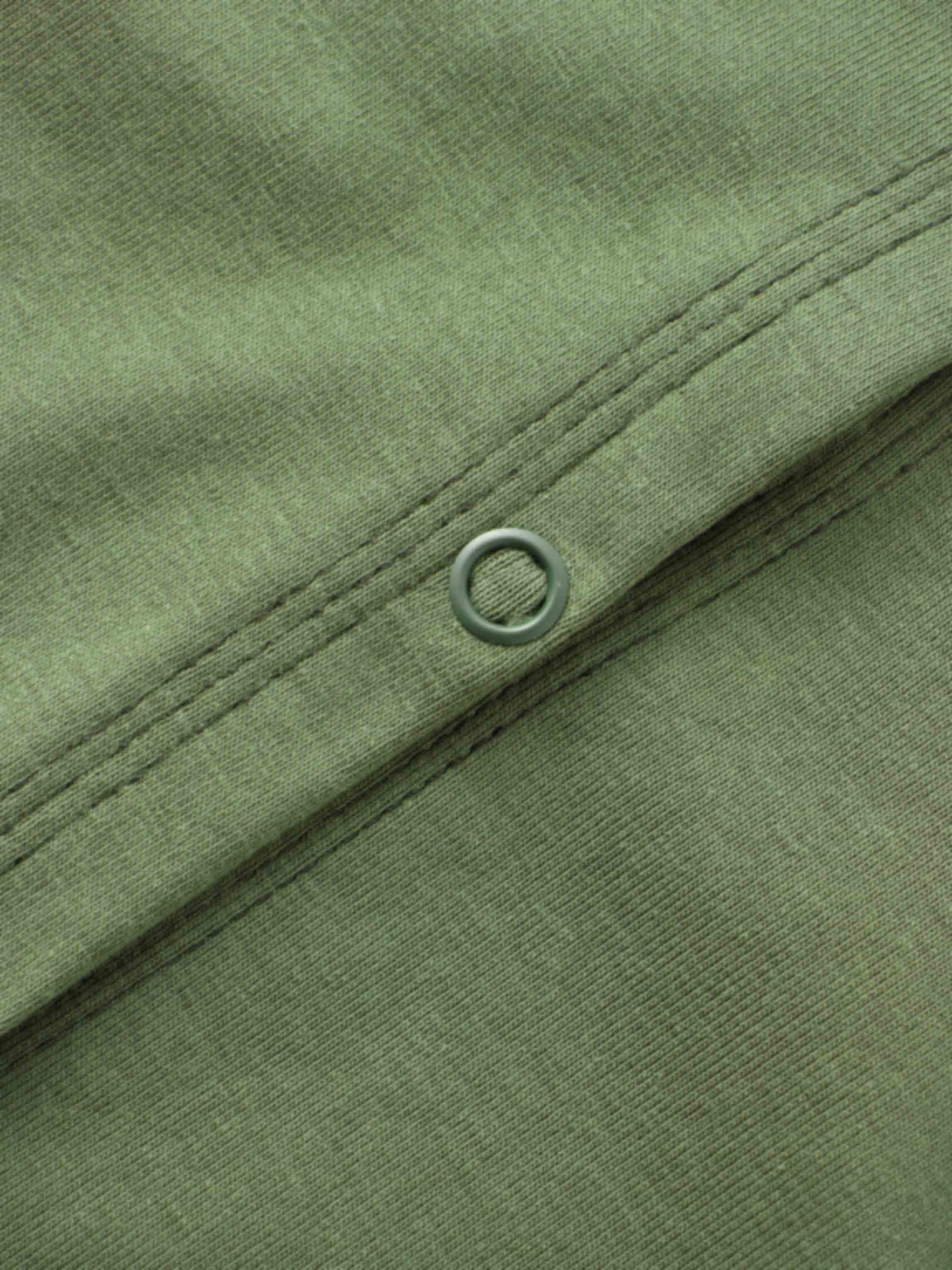 Basic T-Shirt Cropped Cardigan-Olive