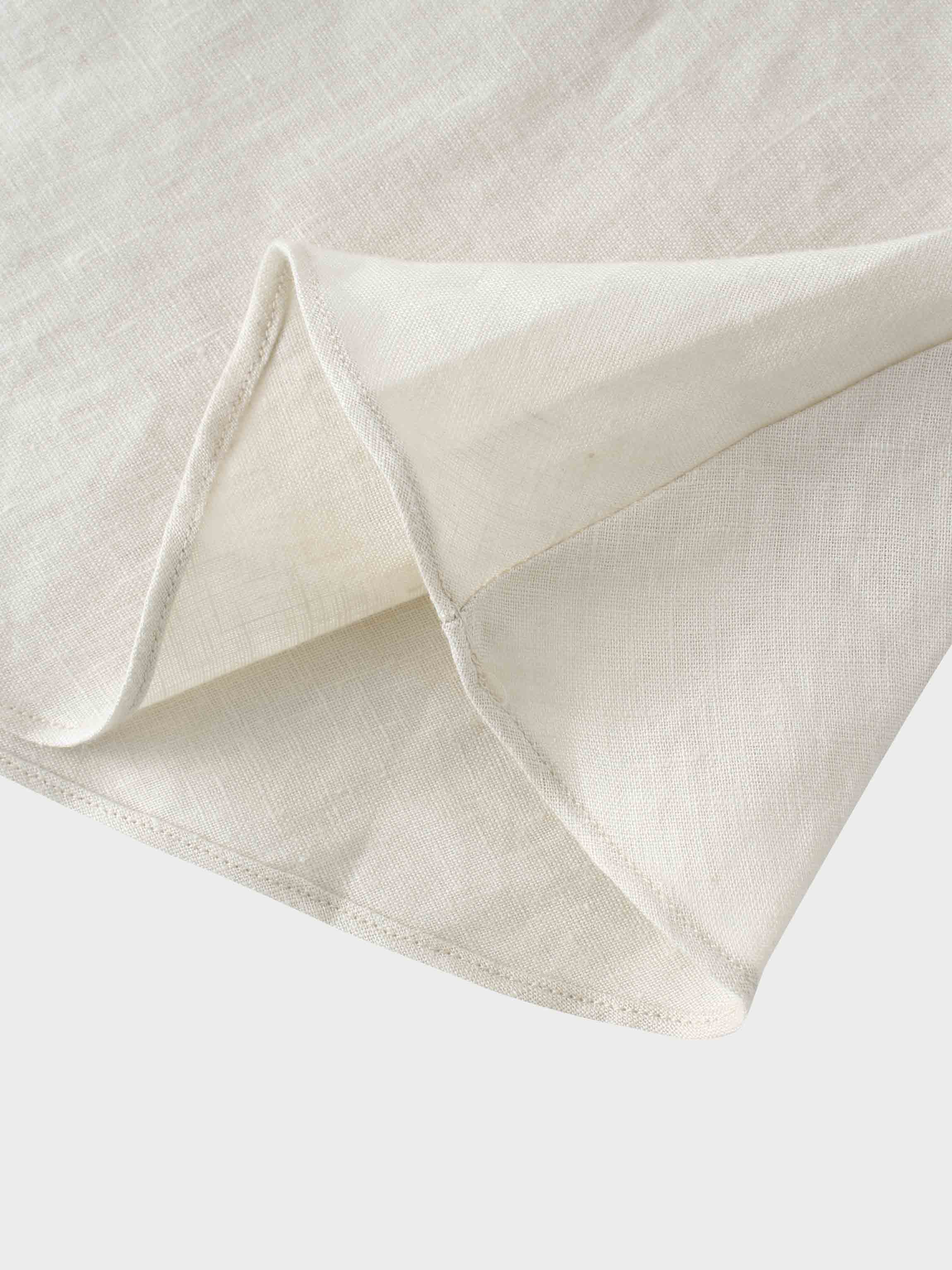 Linen A-Line Slip Dress-Ecru