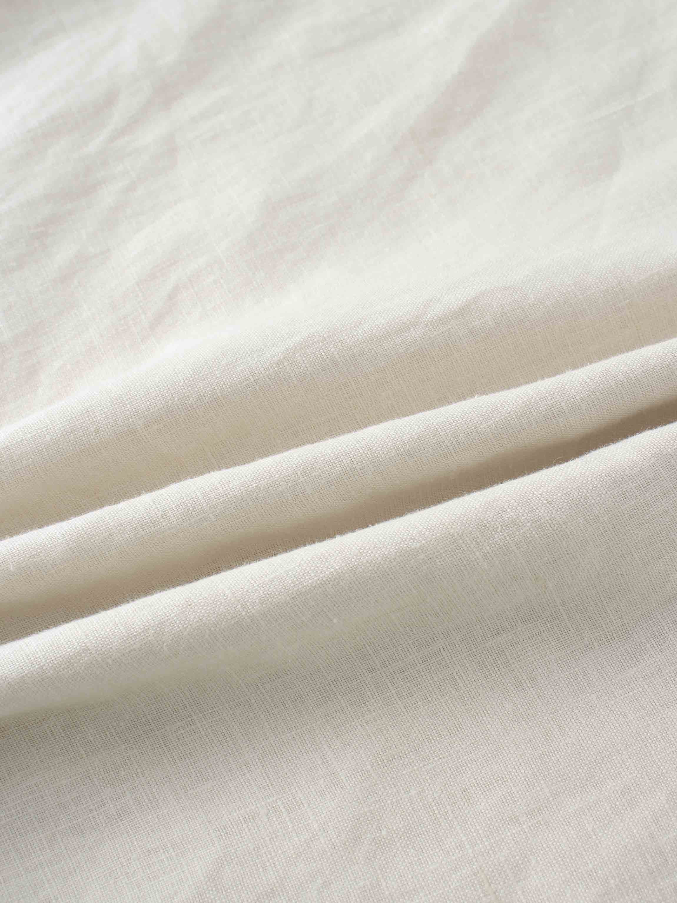 Linen A-Line Slip Dress-Ecru