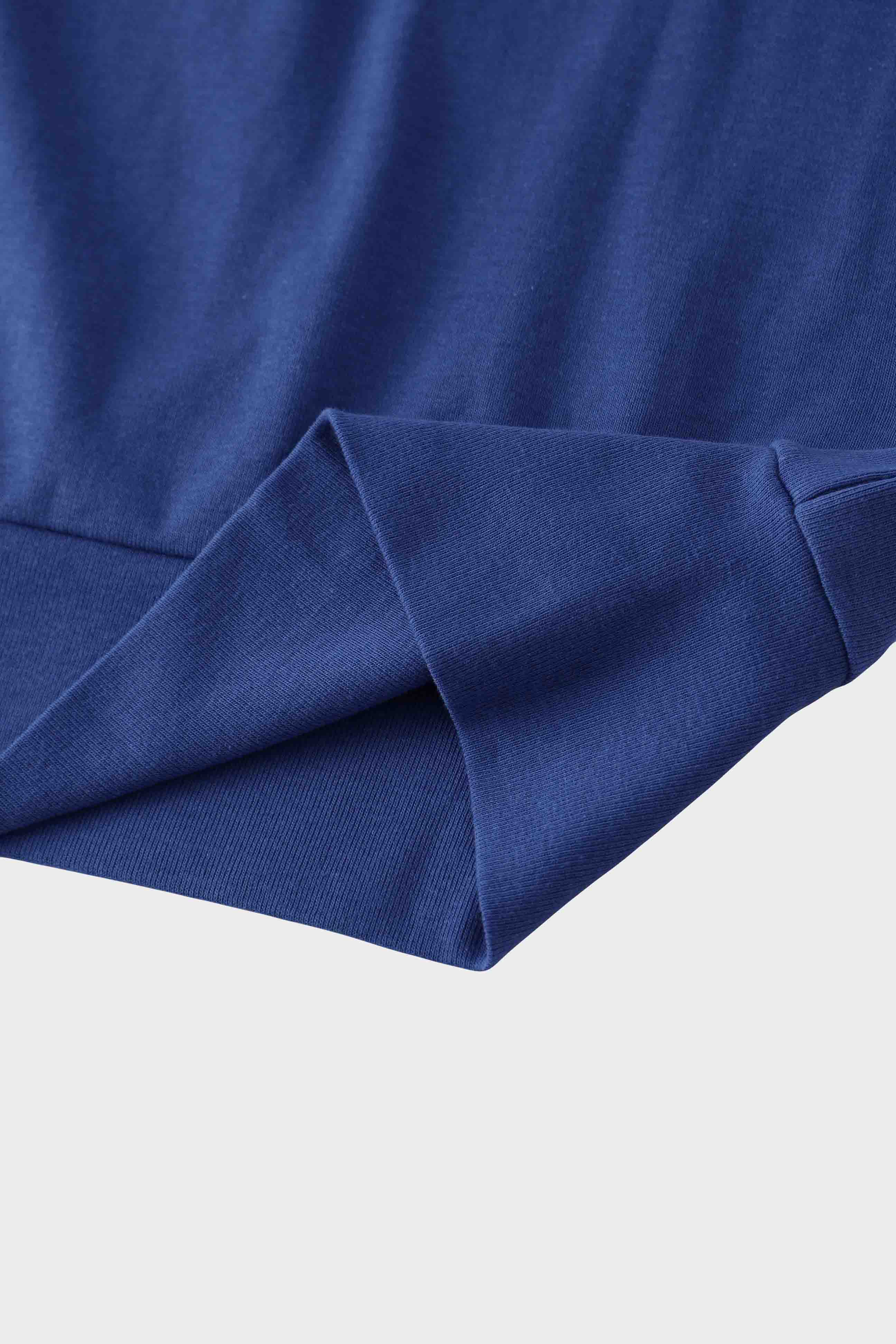 Collared Bomber Tee-Cobalt Blue