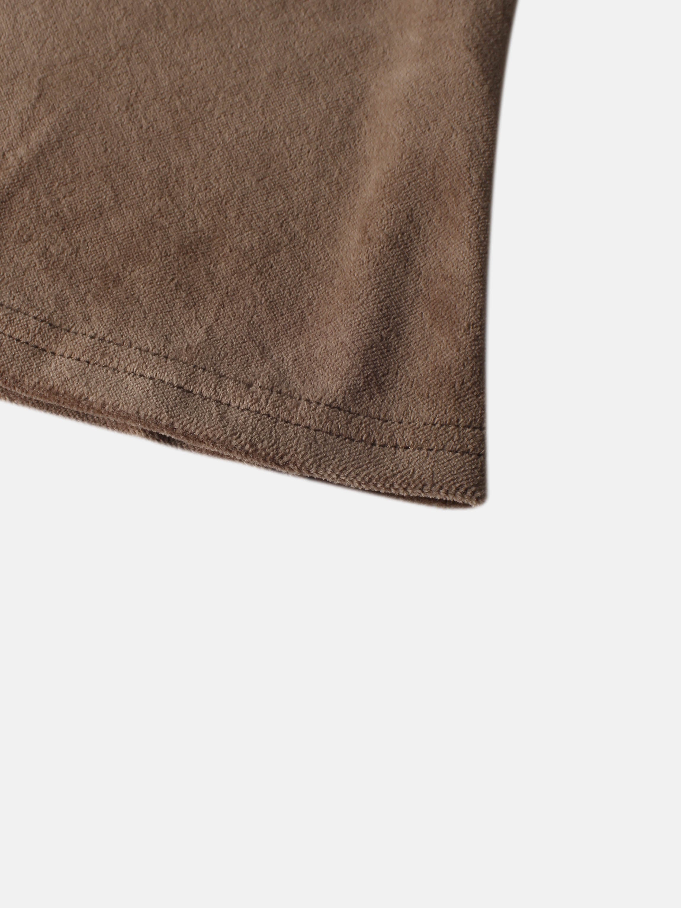 Velour Yoke Circle Skirt - Brown