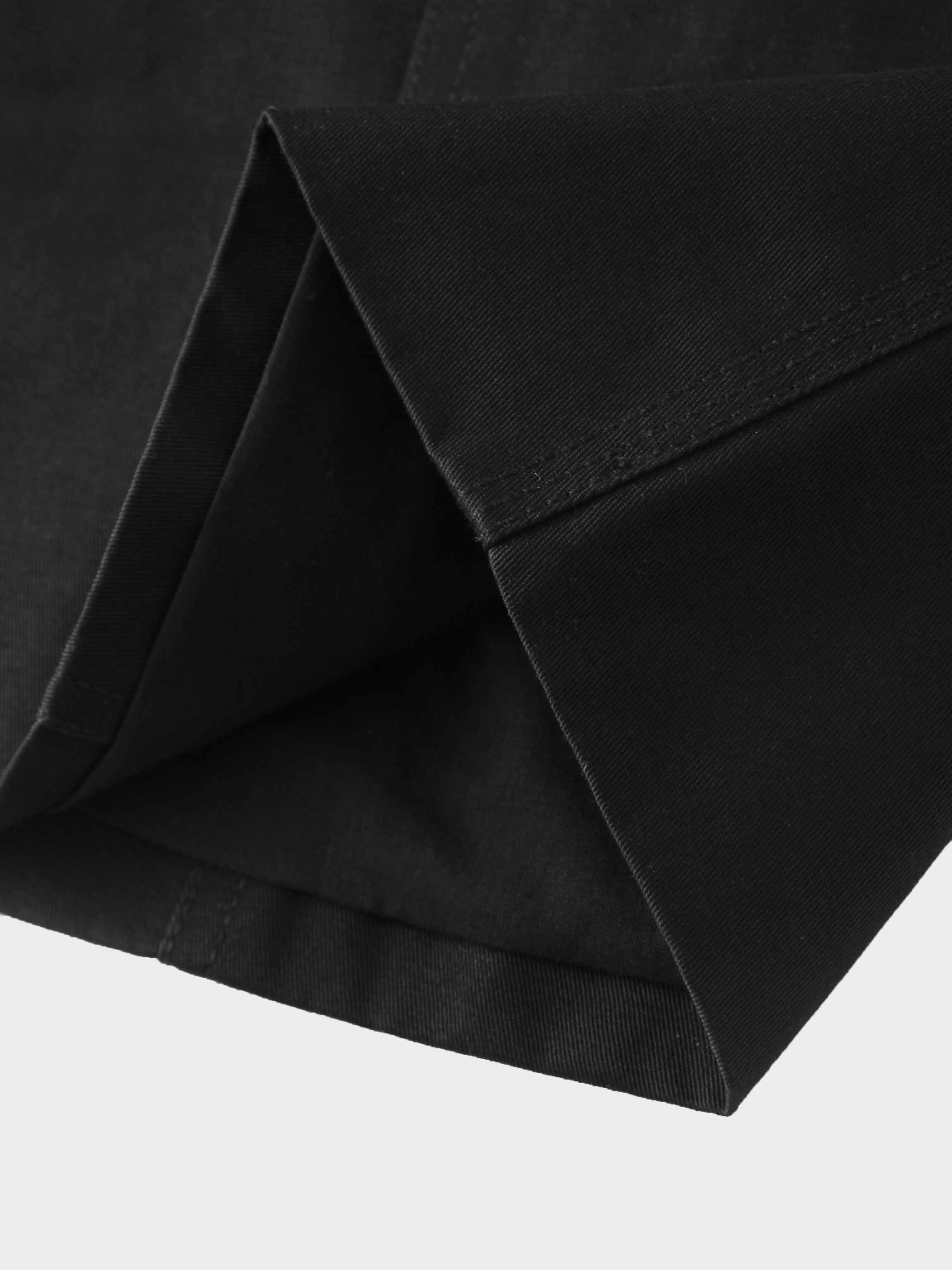 Belted Cotton Cargo Skirt-Black