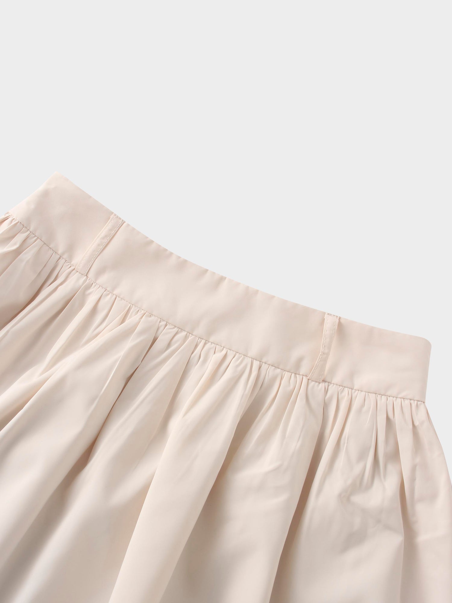 Taffeta Bubble Skirt-Ivory