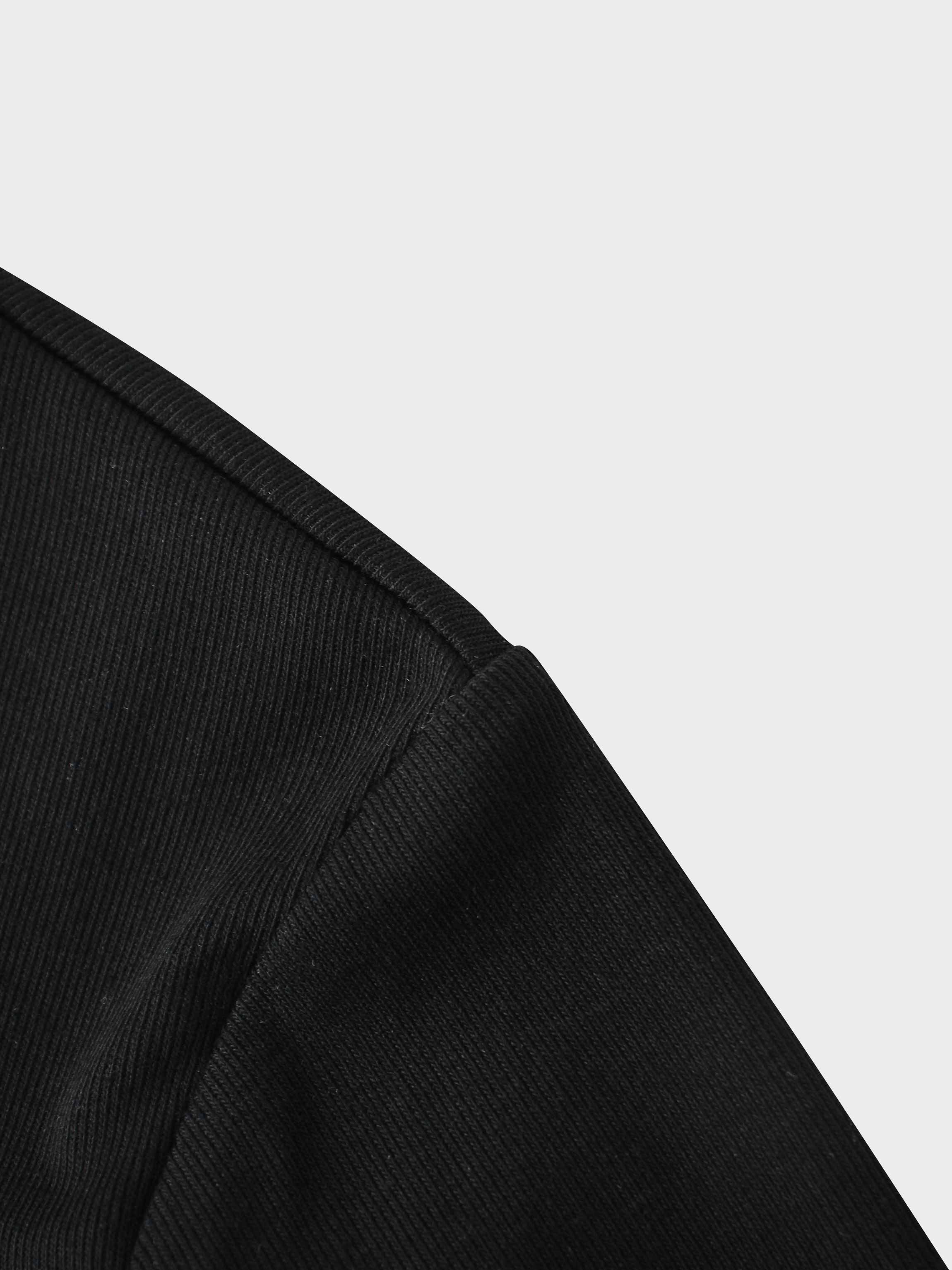 CAMISETA CLÁSICA MANGA LARGA-NEGRO