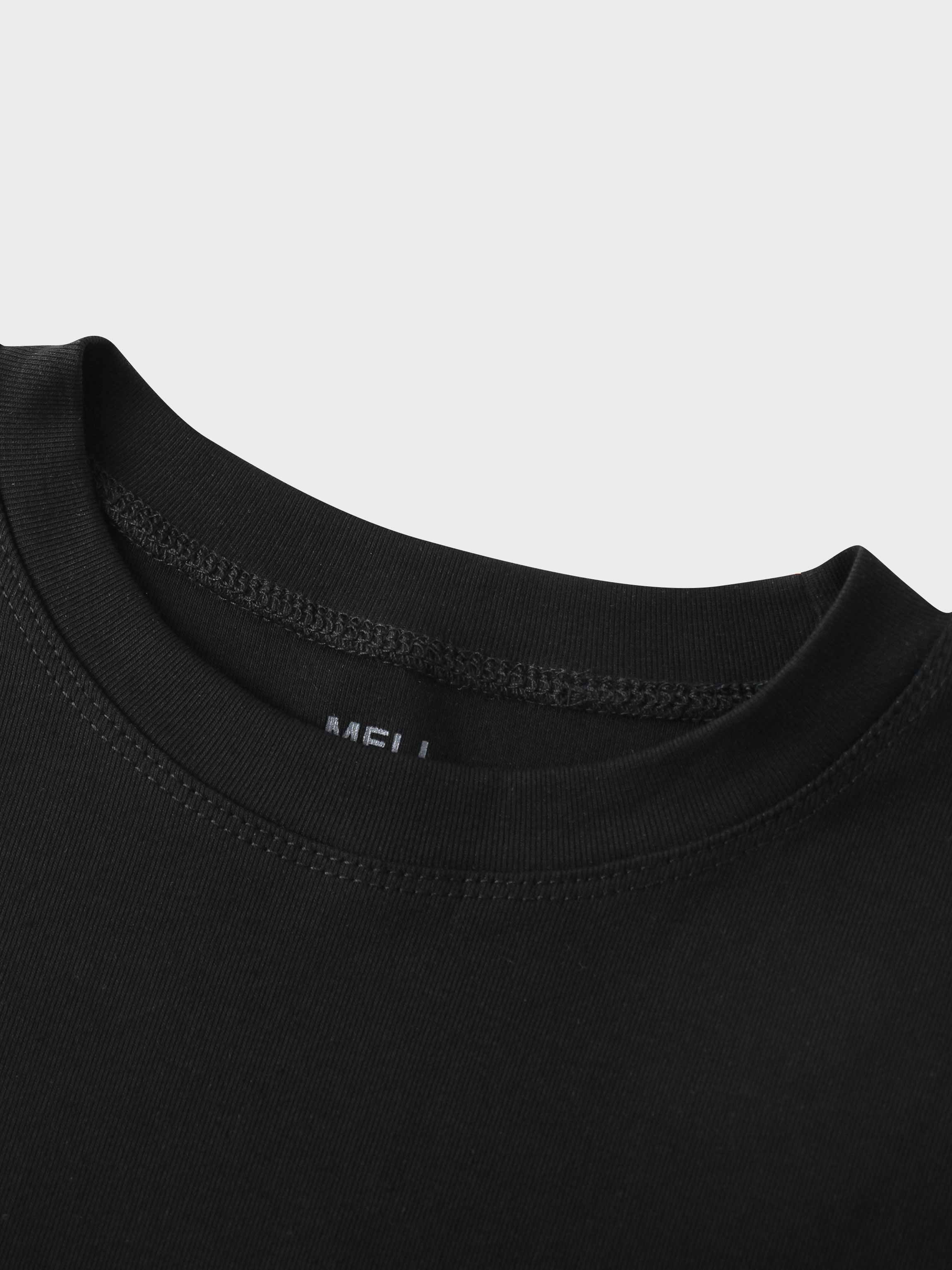 CAMISETA CLÁSICA MANGA LARGA-NEGRO