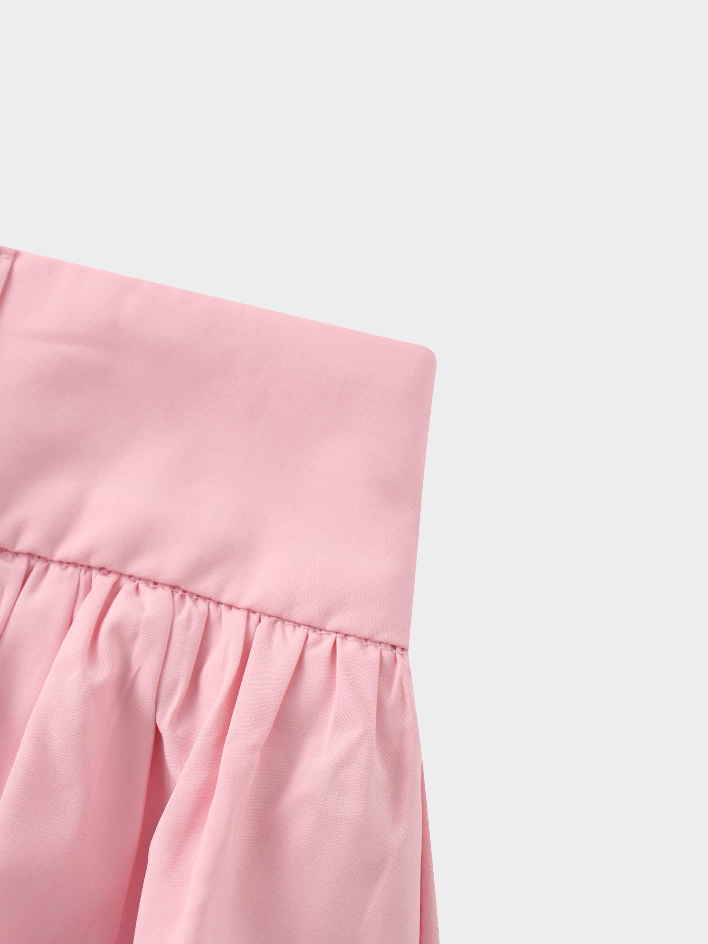 Taffeta Bubble Skirt-Pink