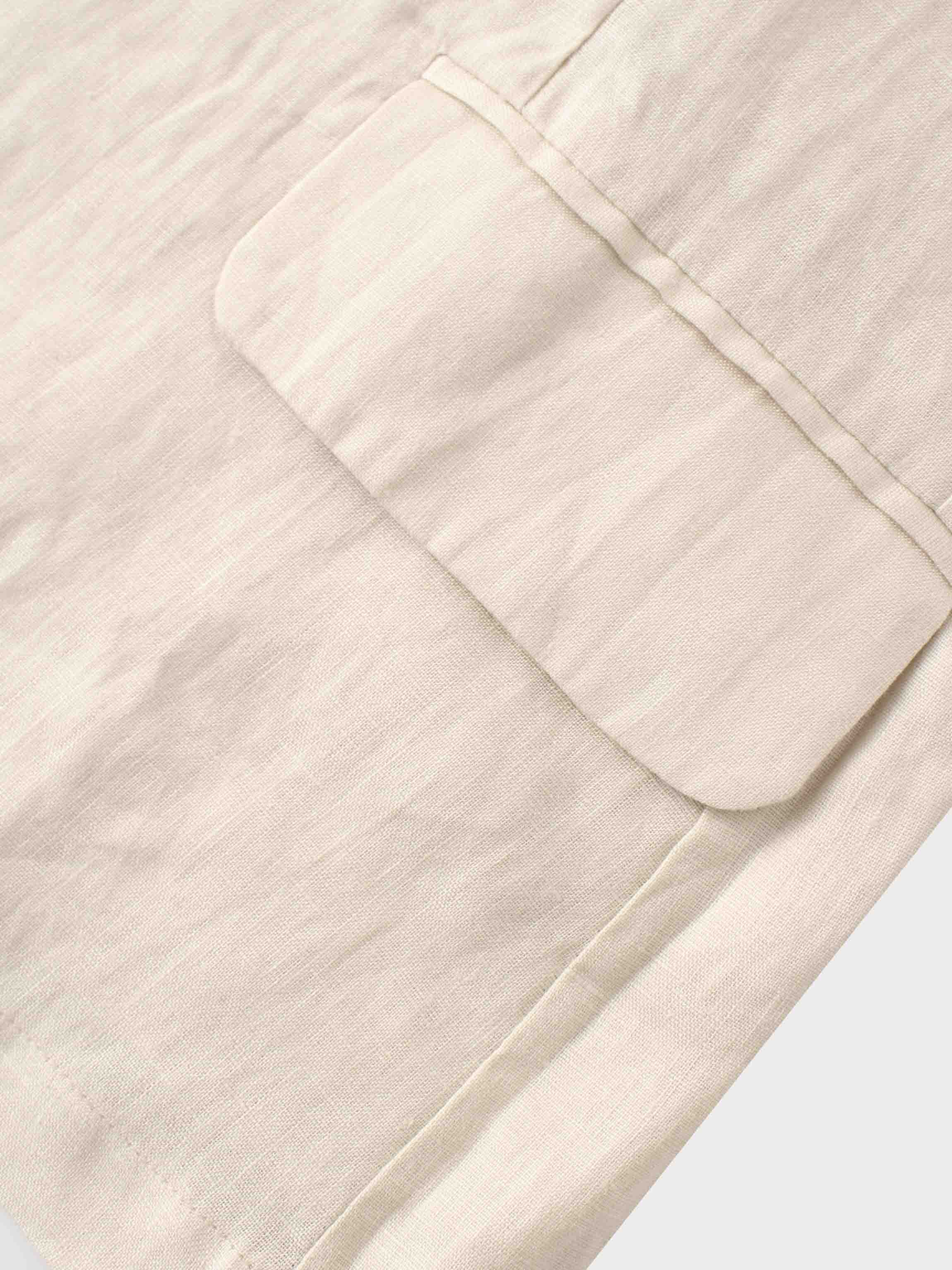 Linen Blazer-Ecru