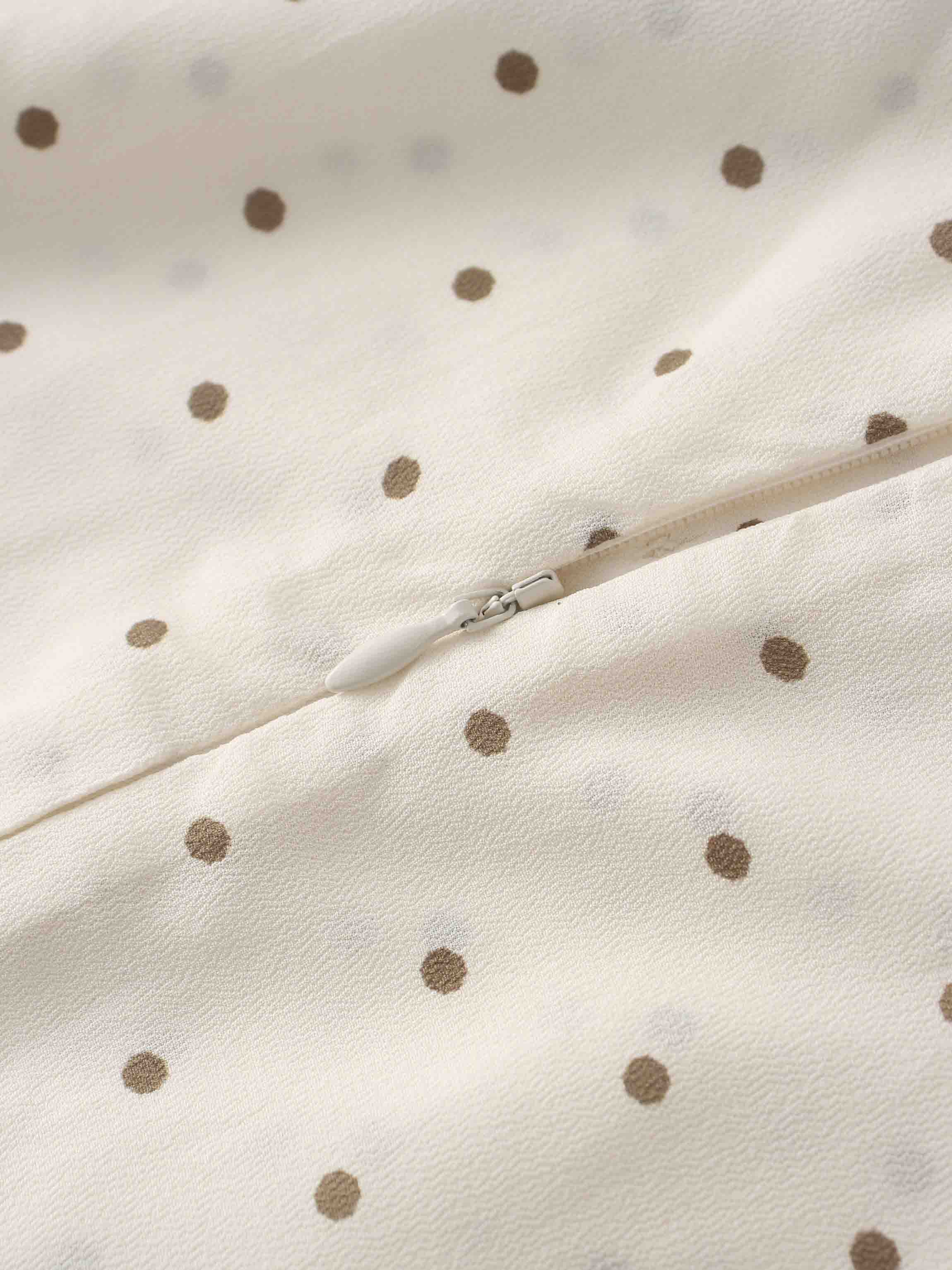 Katie Dress-Cream Polka Dot