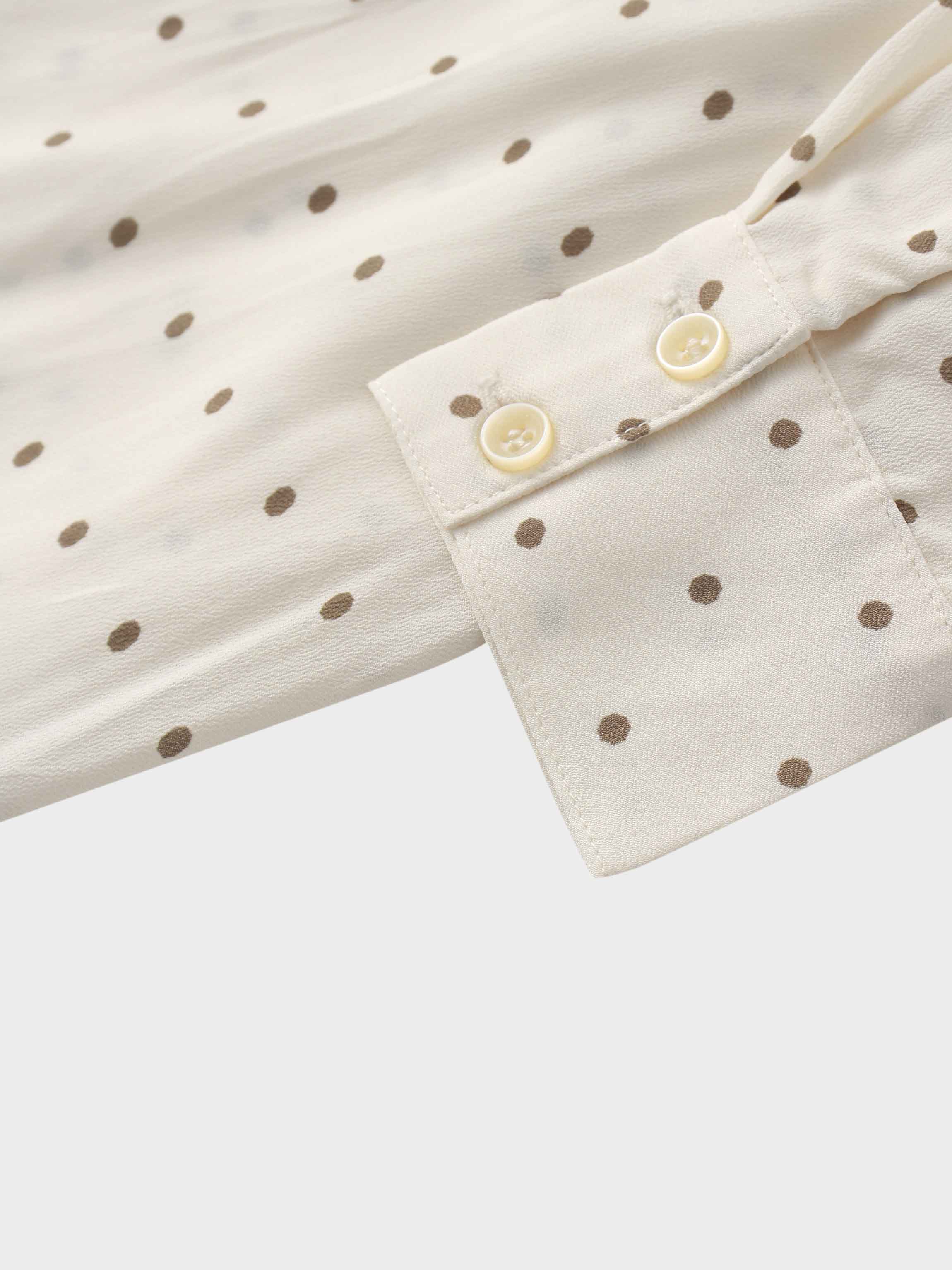Katie Dress-Cream Polka Dot