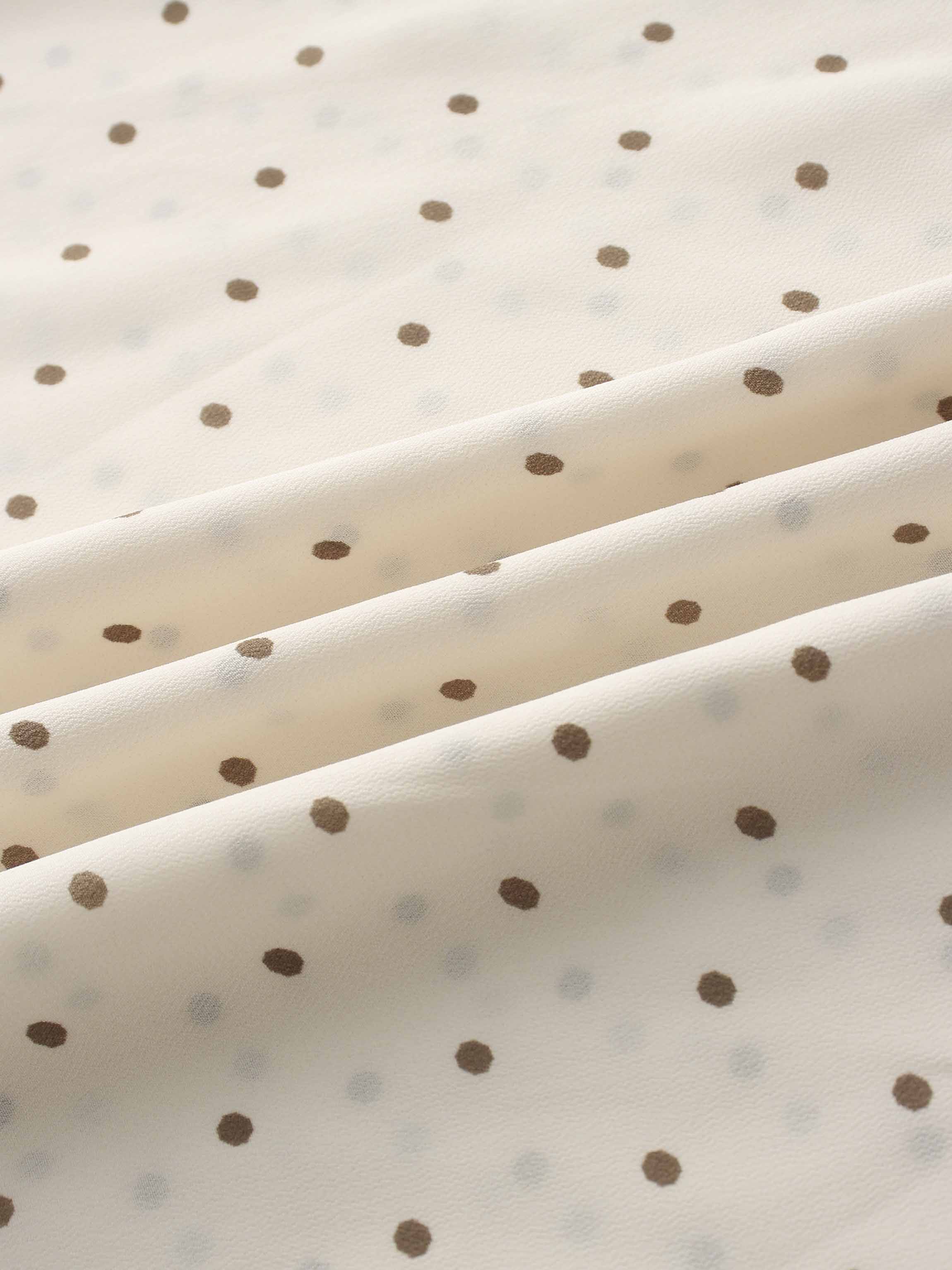 Katie Dress-Cream Polka Dot