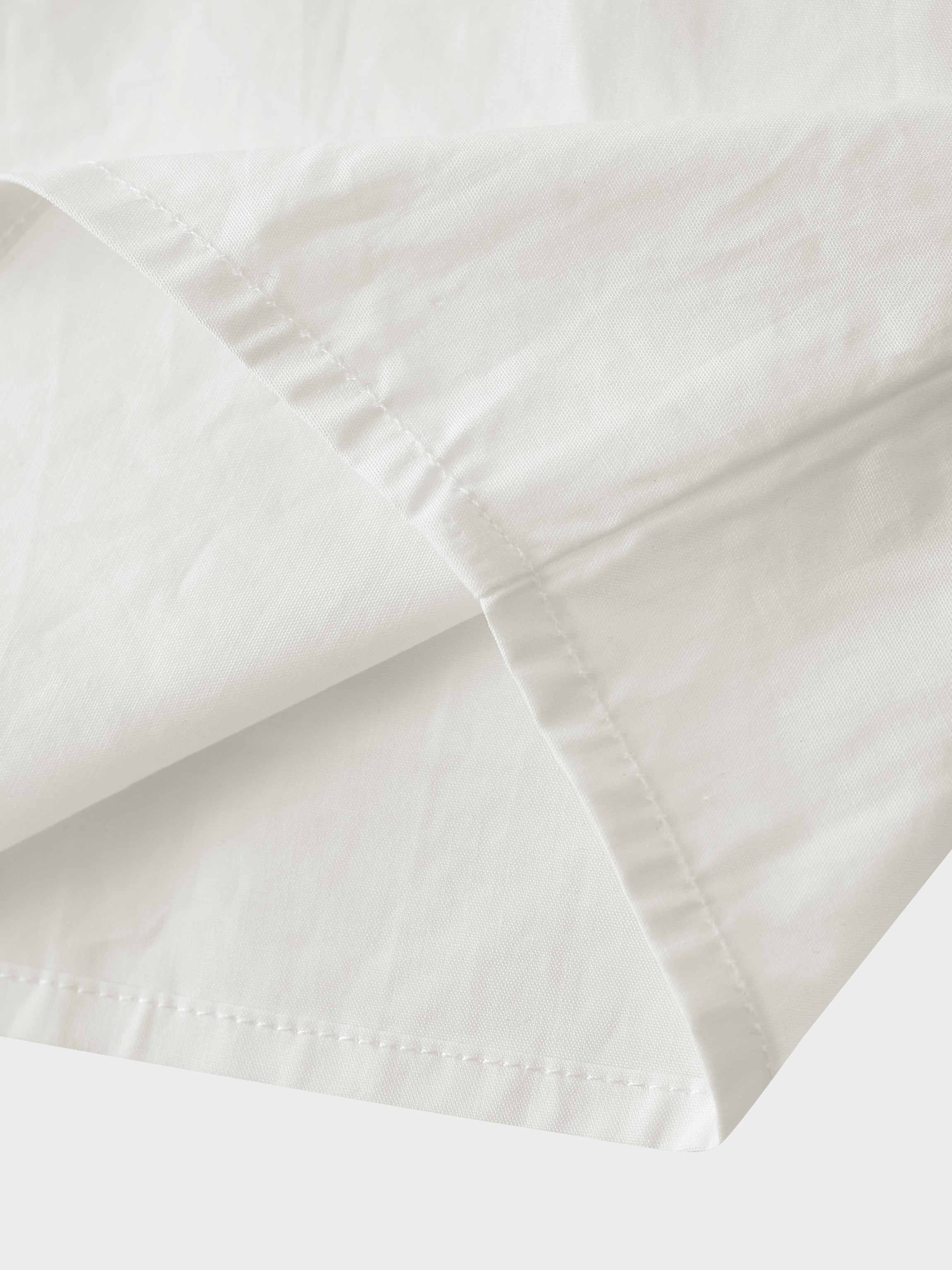 Pleated Sleeve Detail Blouse-White