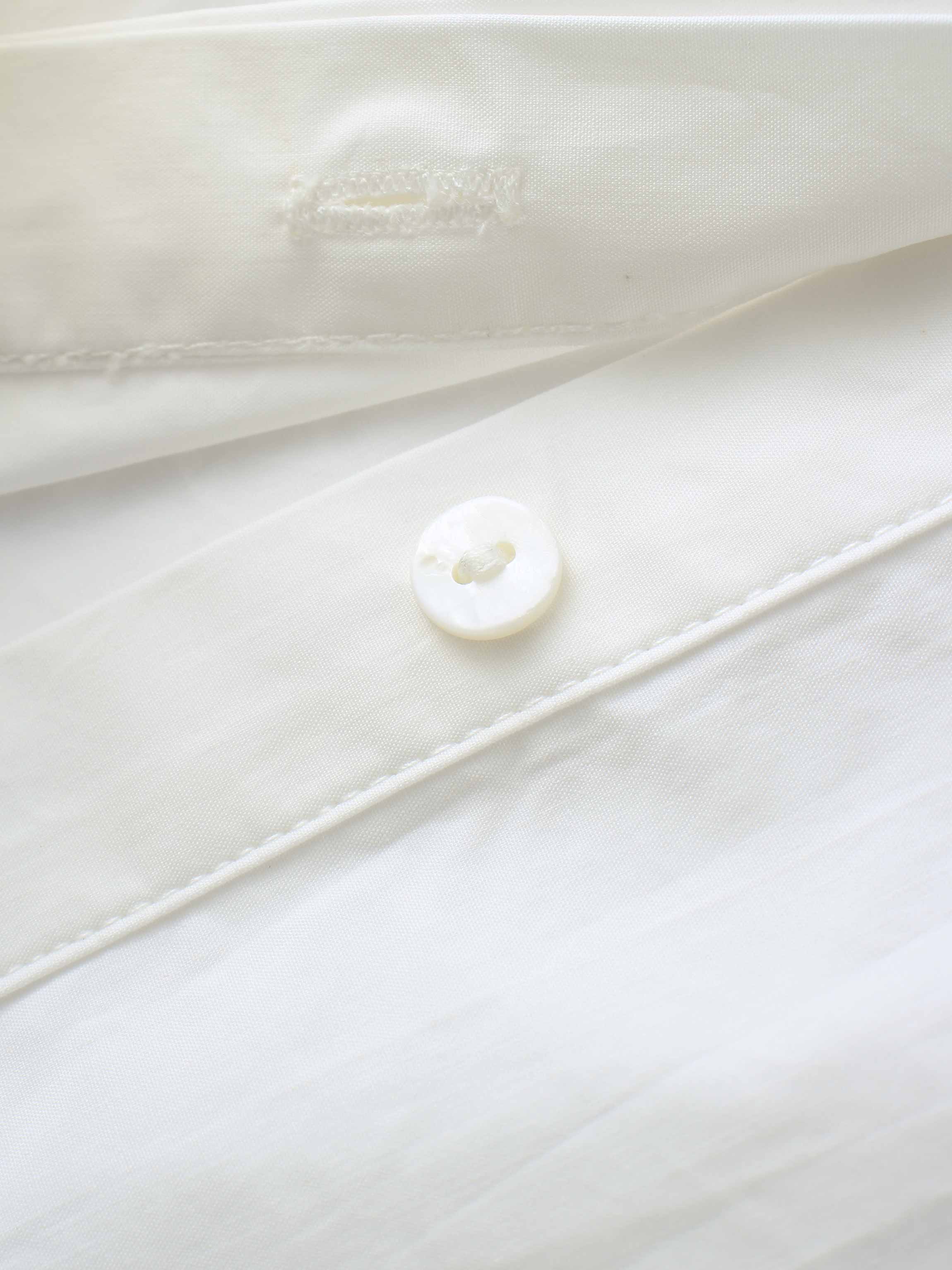 Pleated Sleeve Detail Blouse-White