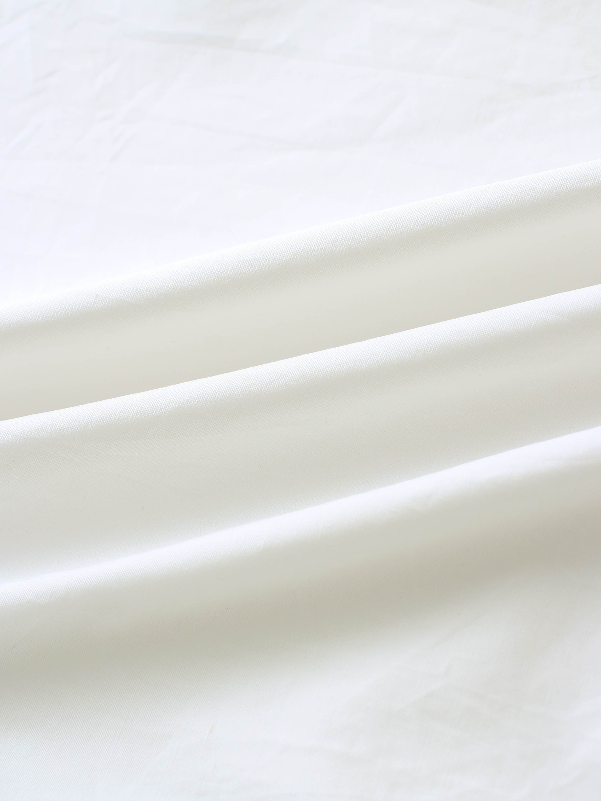 Pleated Sleeve Detail Blouse-White