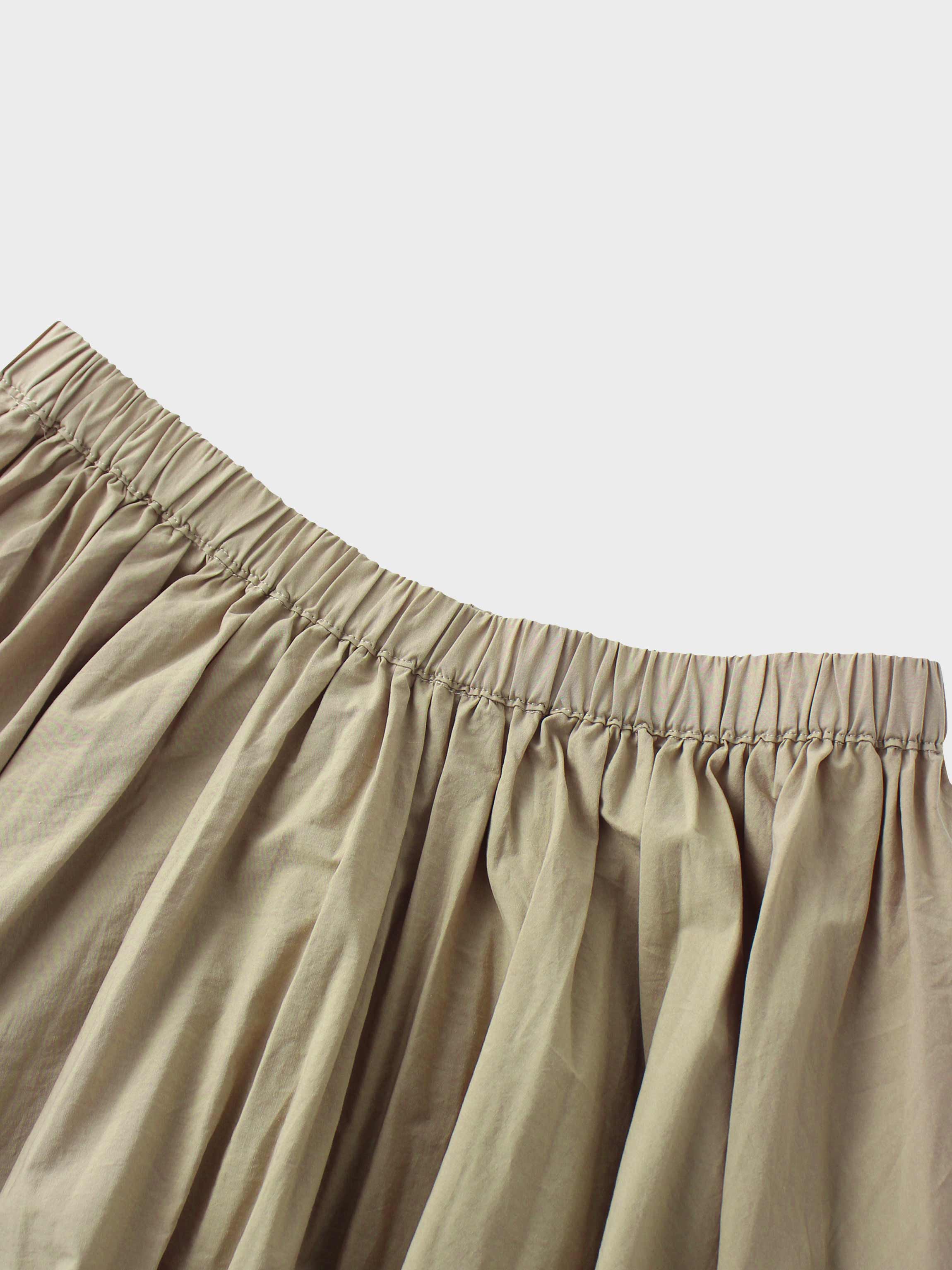 Micro Pleat Elastic Waist Skirt-Sand
