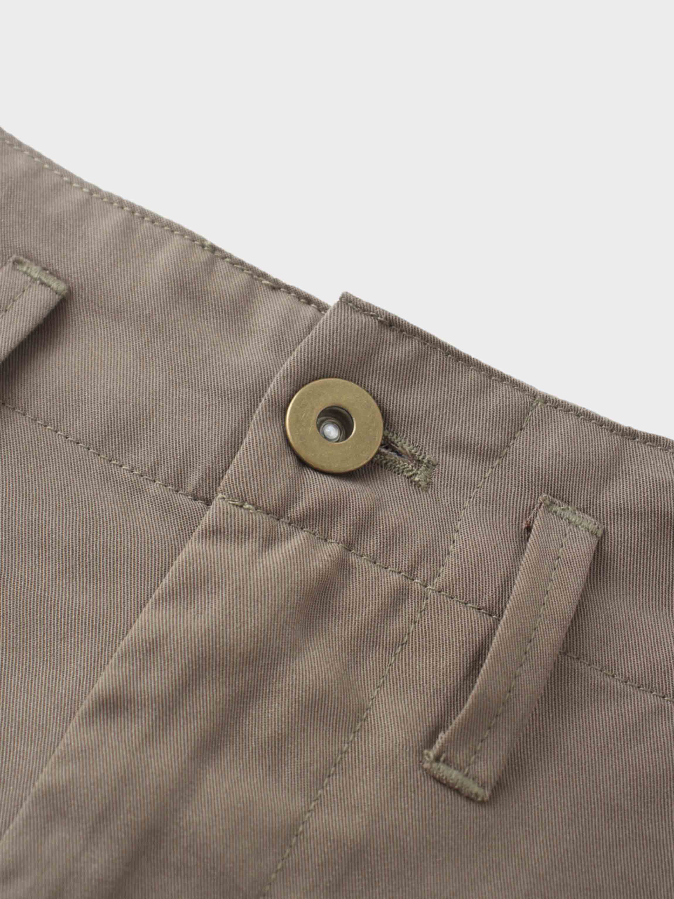 Contrast Pocket Skirt-Khaki