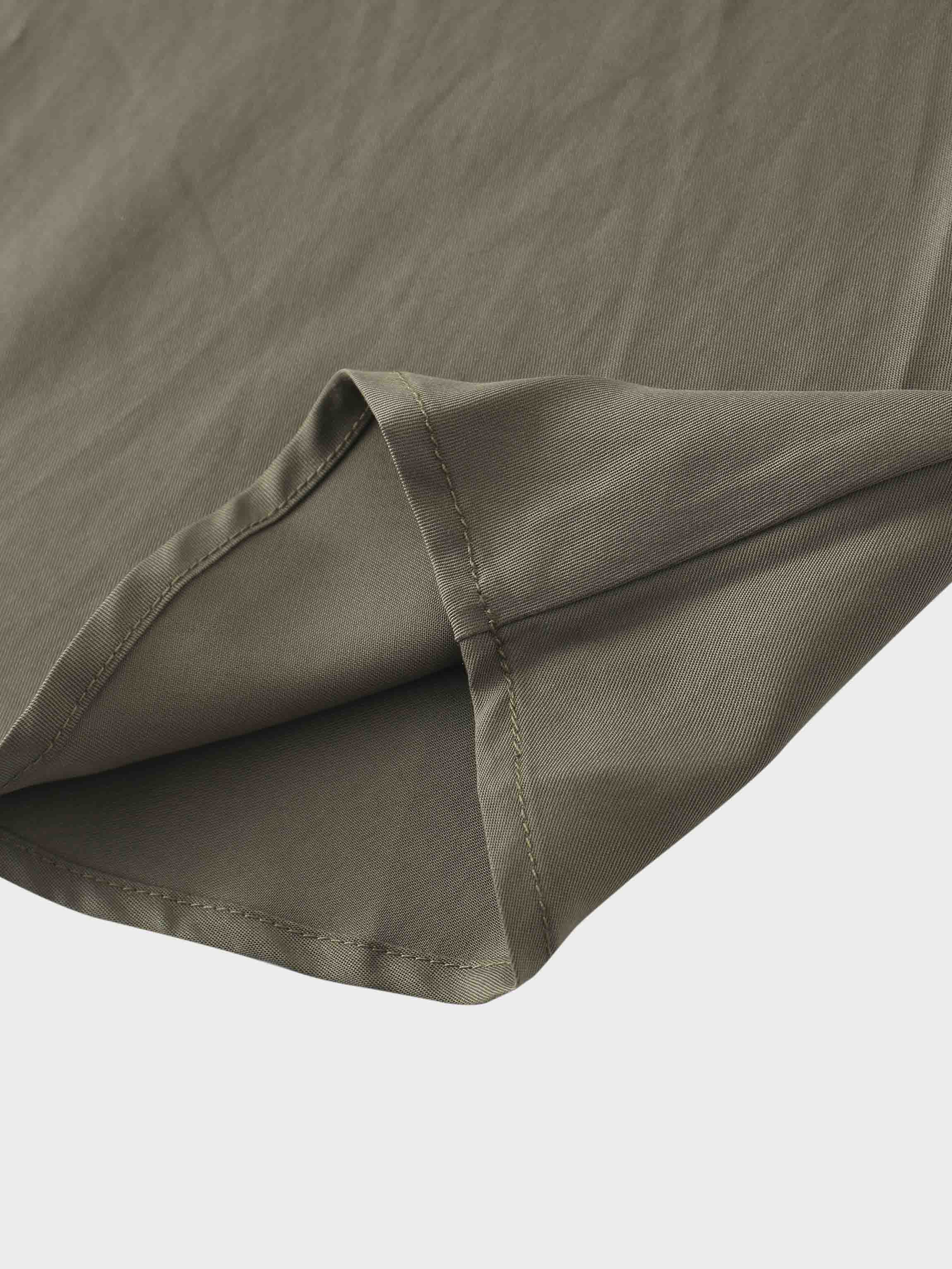 Drawstring Circle Skirt-Olive