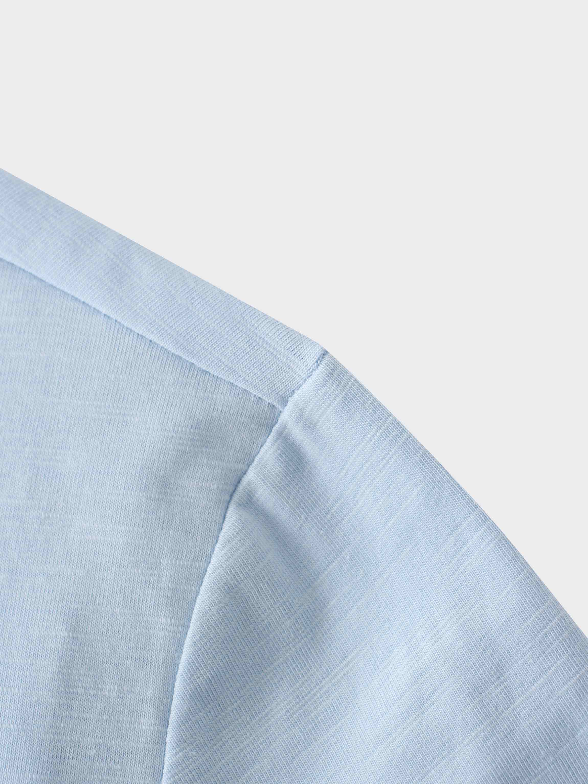 Crew Bomber Tee-Light Blue