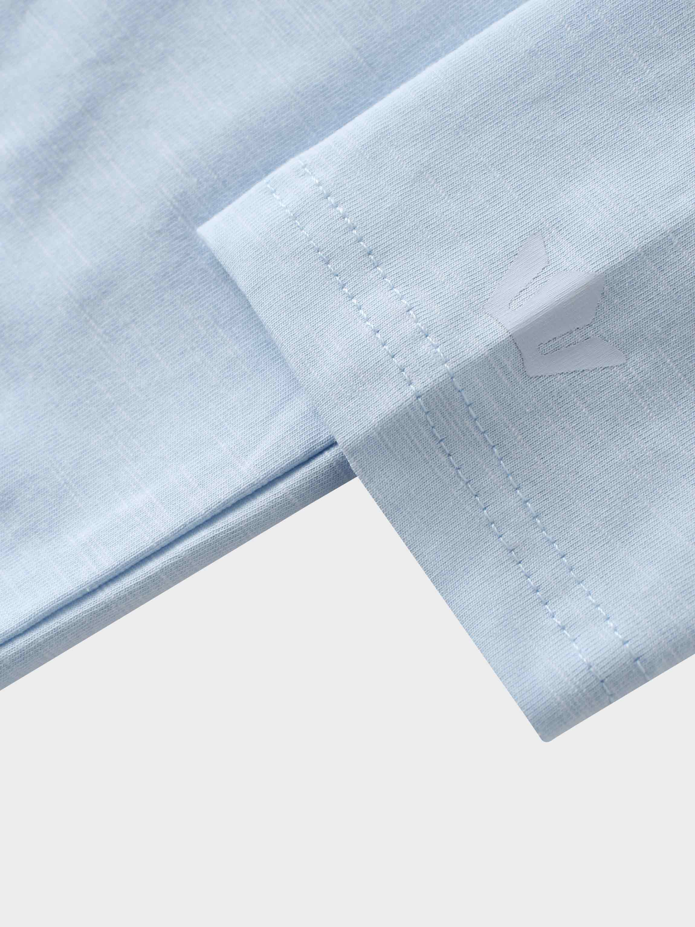 Crew Bomber Tee-Light Blue
