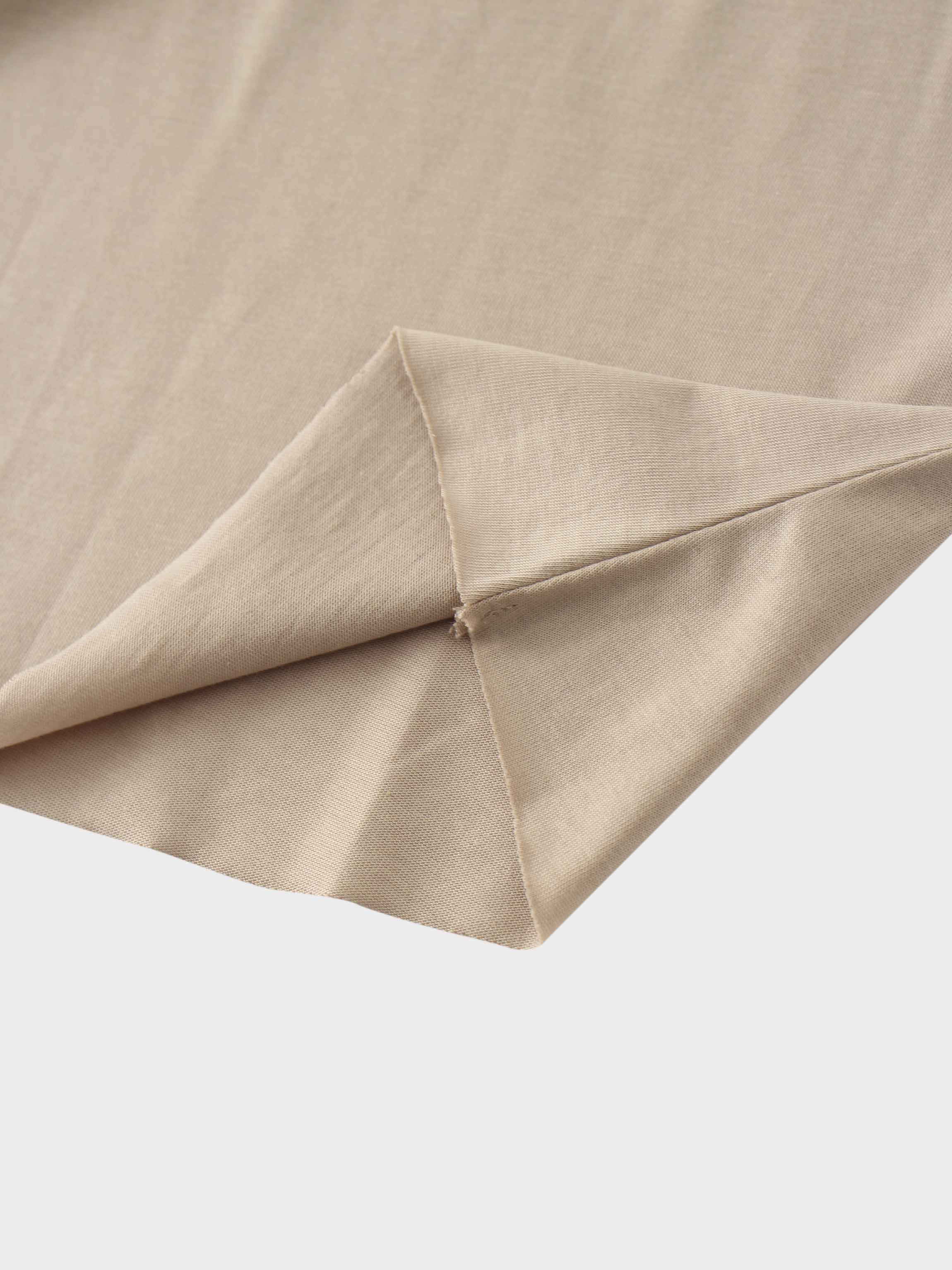 Elastic Waist T-Shirt Skirt-Taupe