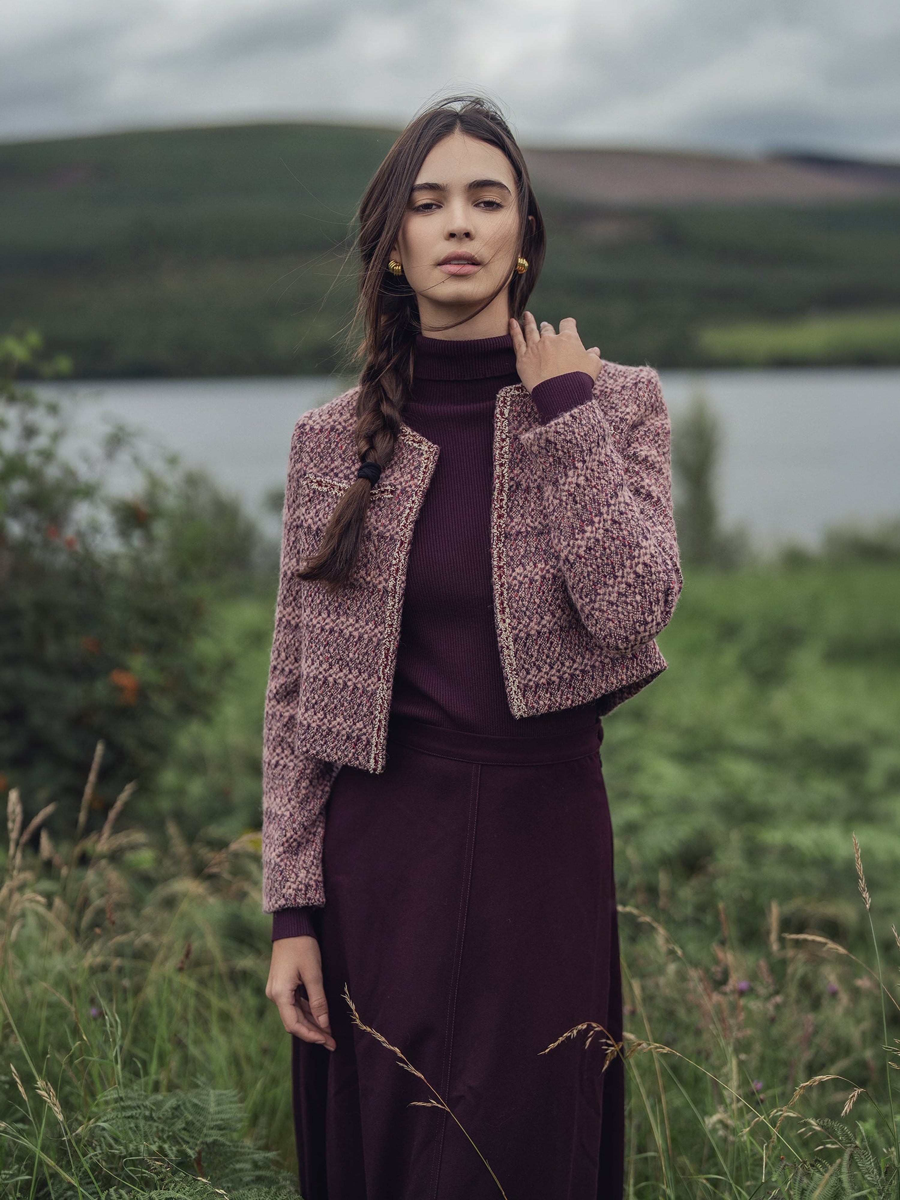 Knit Turtleneck-Burgundy