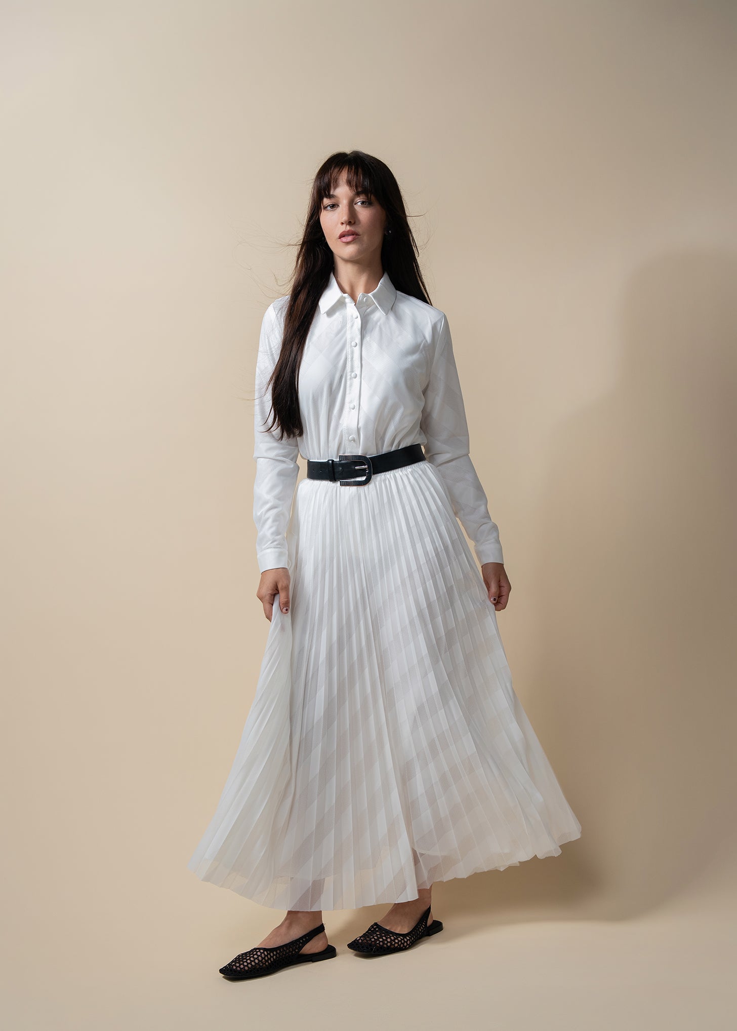 Perforated Blouse-White