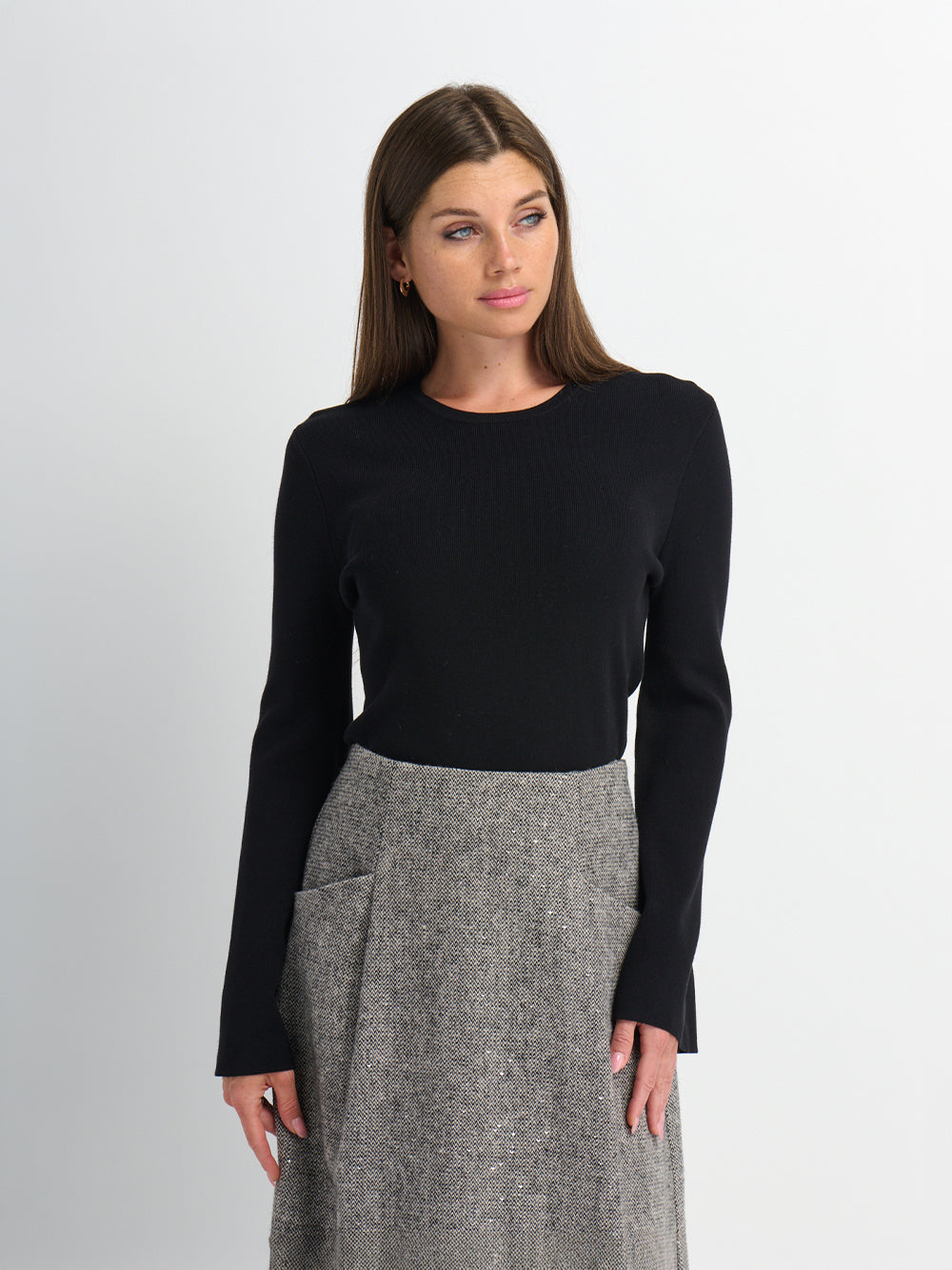 Bell Sleeve Sweater - Black