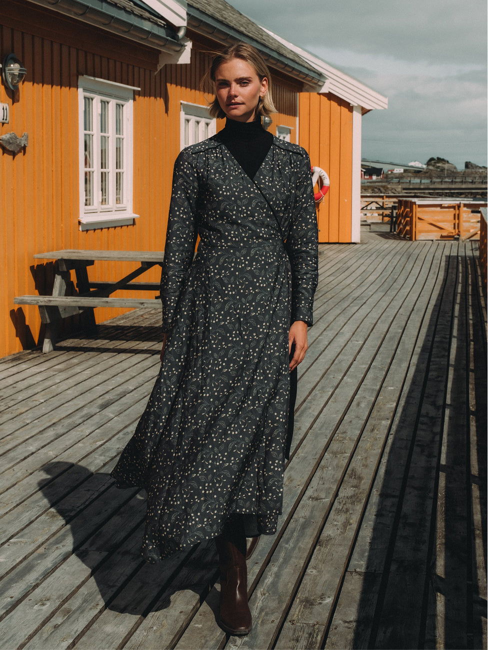 Handkerchief Hem Wrap Dress - Mini Floral