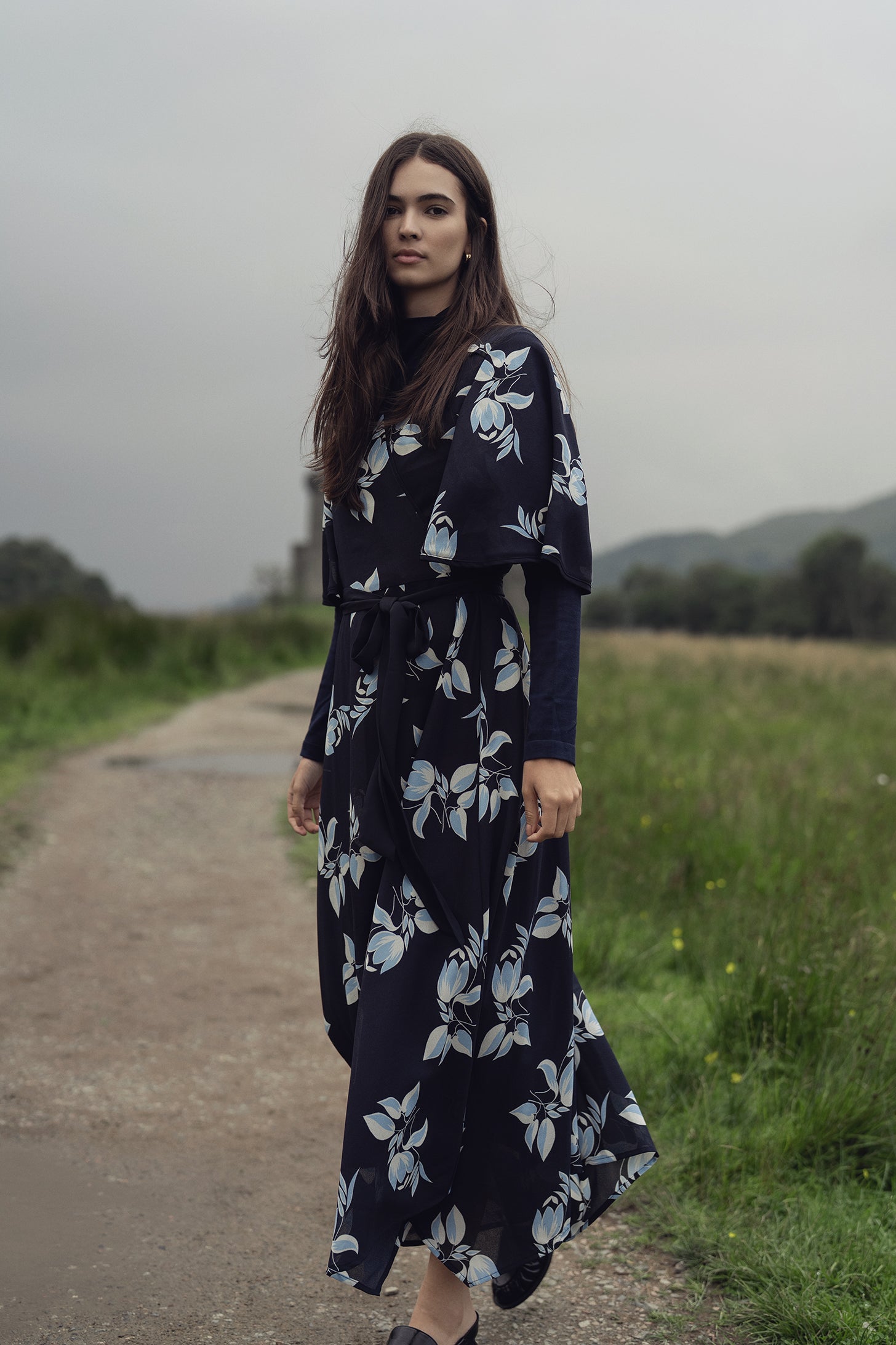 STELLA & ROSE Women's Floral Flutter Sleeve Wrap Maxi Dress - Size 4X - Blue STELLA & ROSE Women's Floral Flutter Sleeve Wrap Maxi Dress - Size 4X - Blue