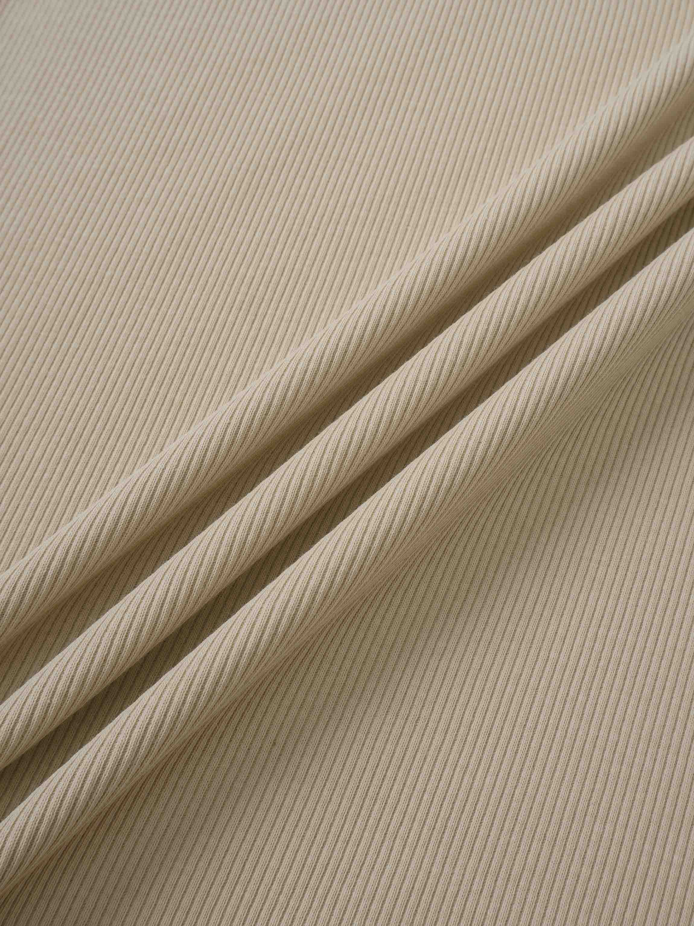RIBBED CREW SLEEVELESS SHELL-TAN